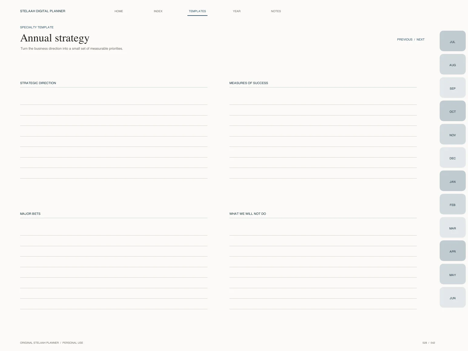 Actual specialty template inside Free 2026 2027 Midyear Executive Business Digital Planner for iPad