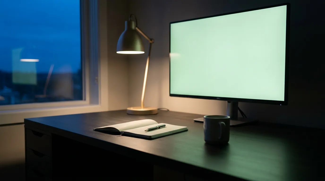 a calm workspace after the chaos settles