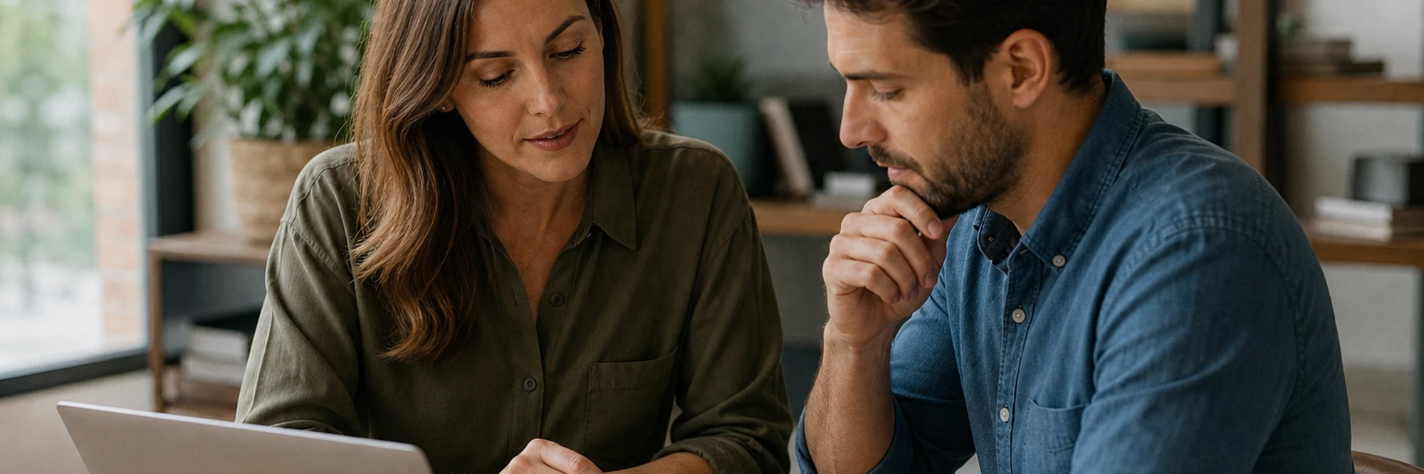 a consultant and client in a calm working session