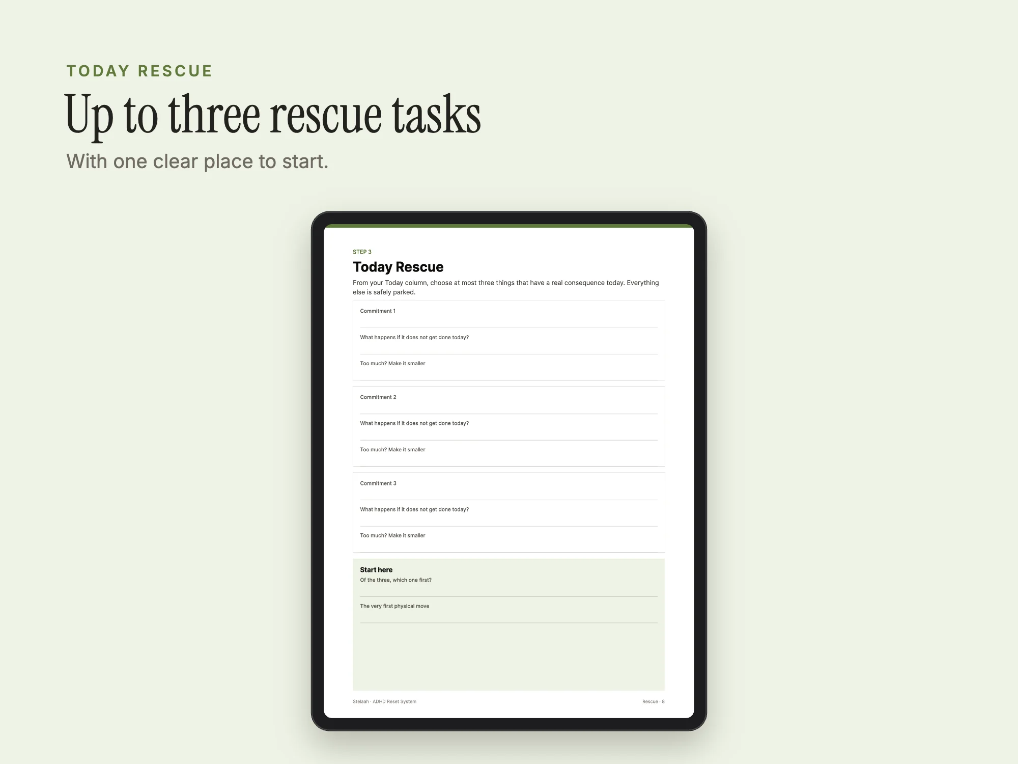 Stelaah ADHD Reset System: Today Rescue