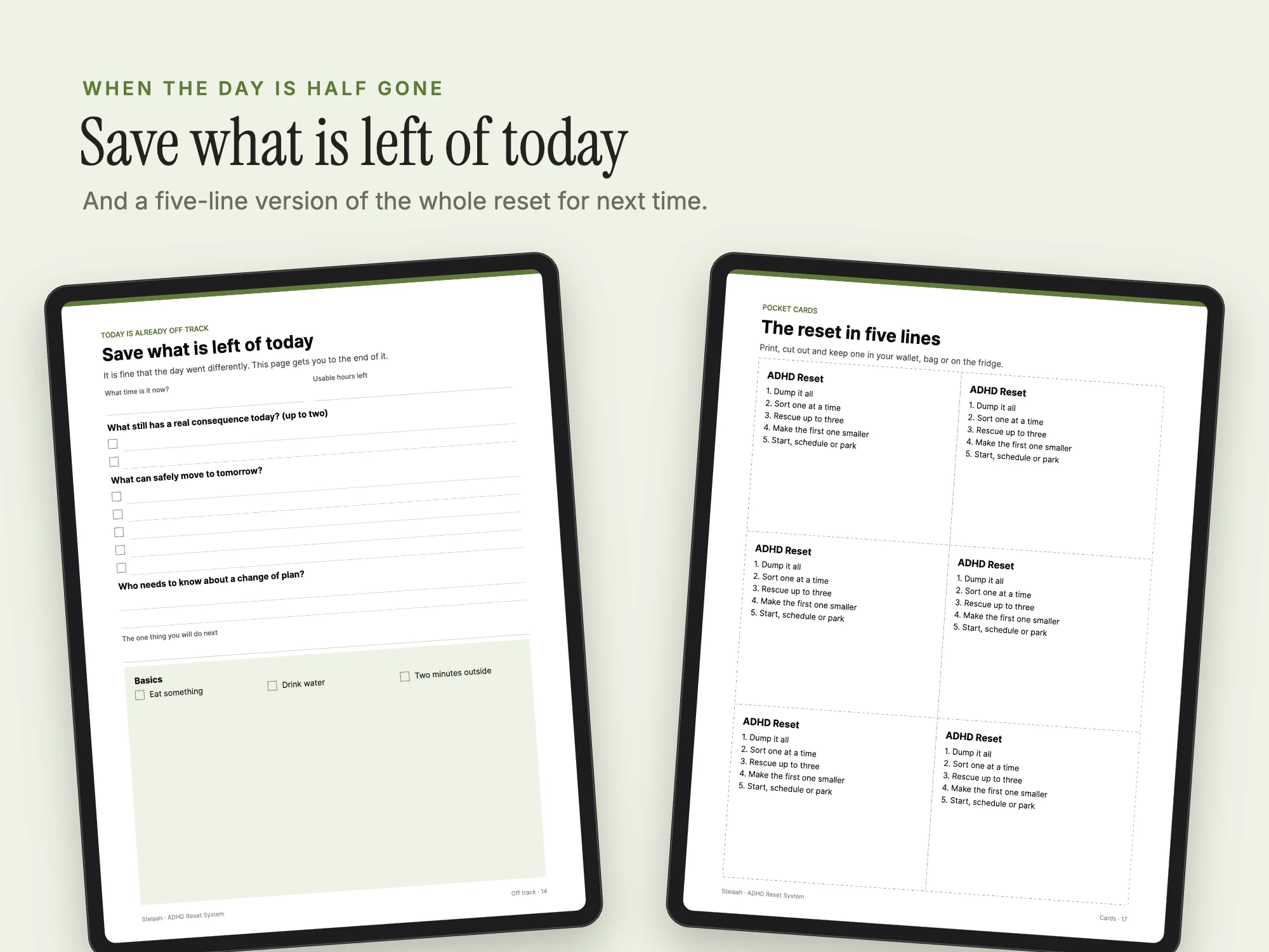Stelaah ADHD Reset System: When the day is half gone