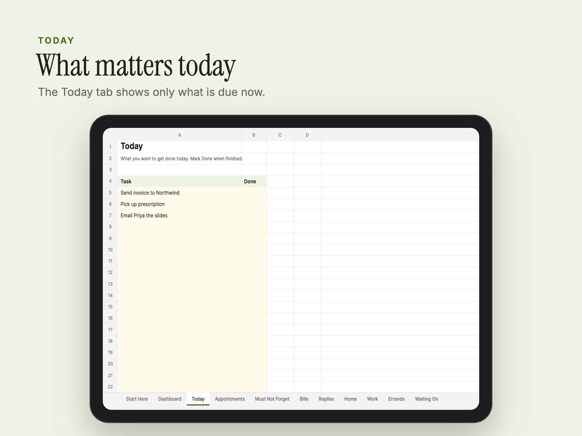 Stelaah ADHD Life Dashboard: Today