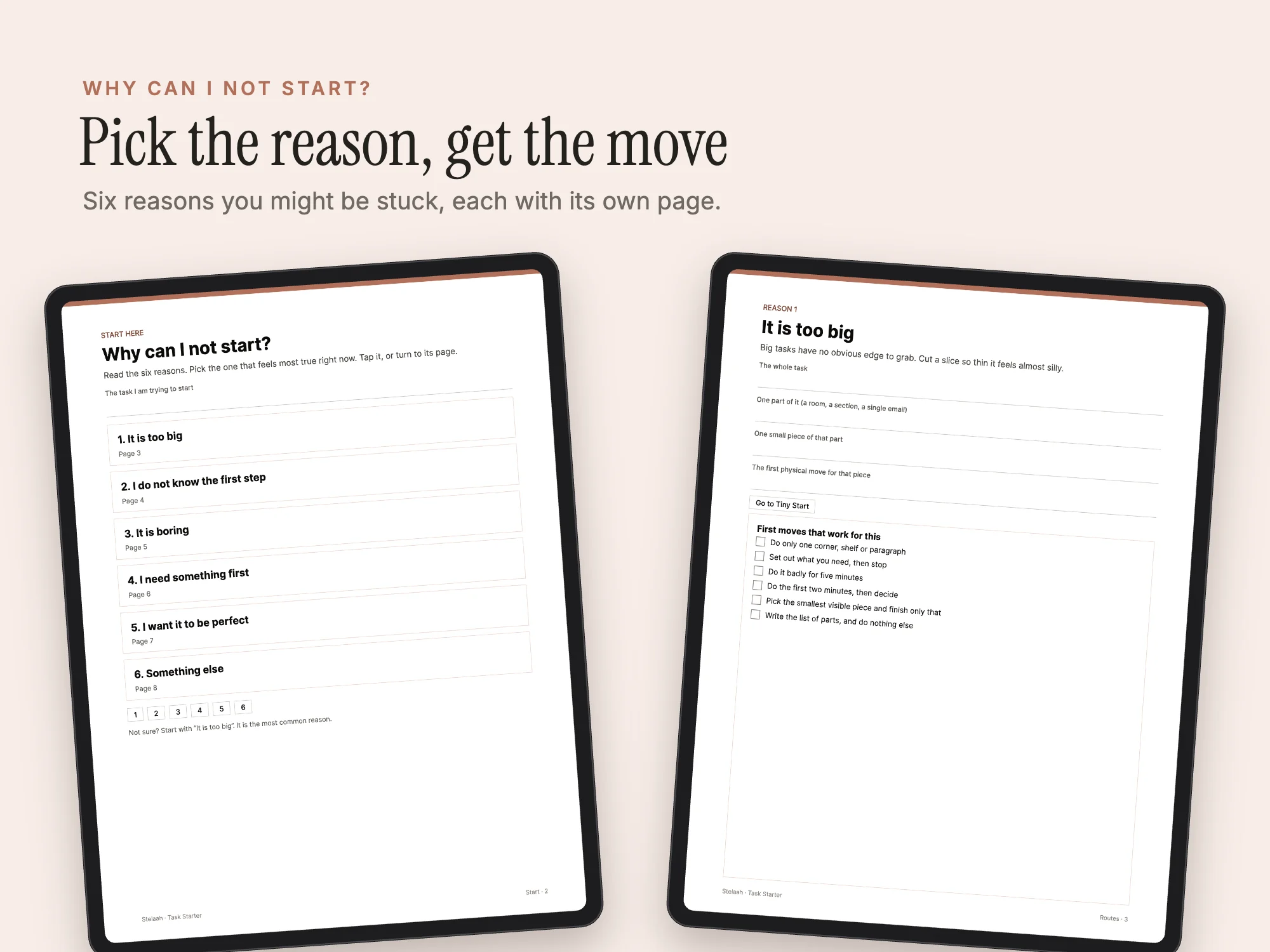 Stelaah Task Starter: Why can I not start?