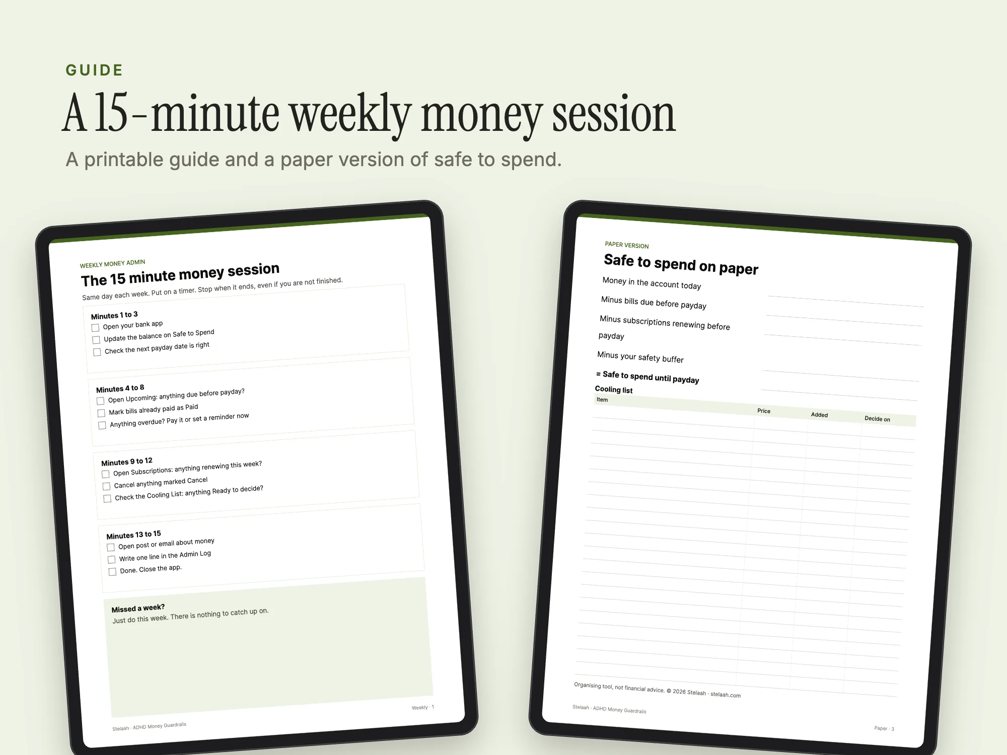 Stelaah ADHD Money Guardrails: Guide