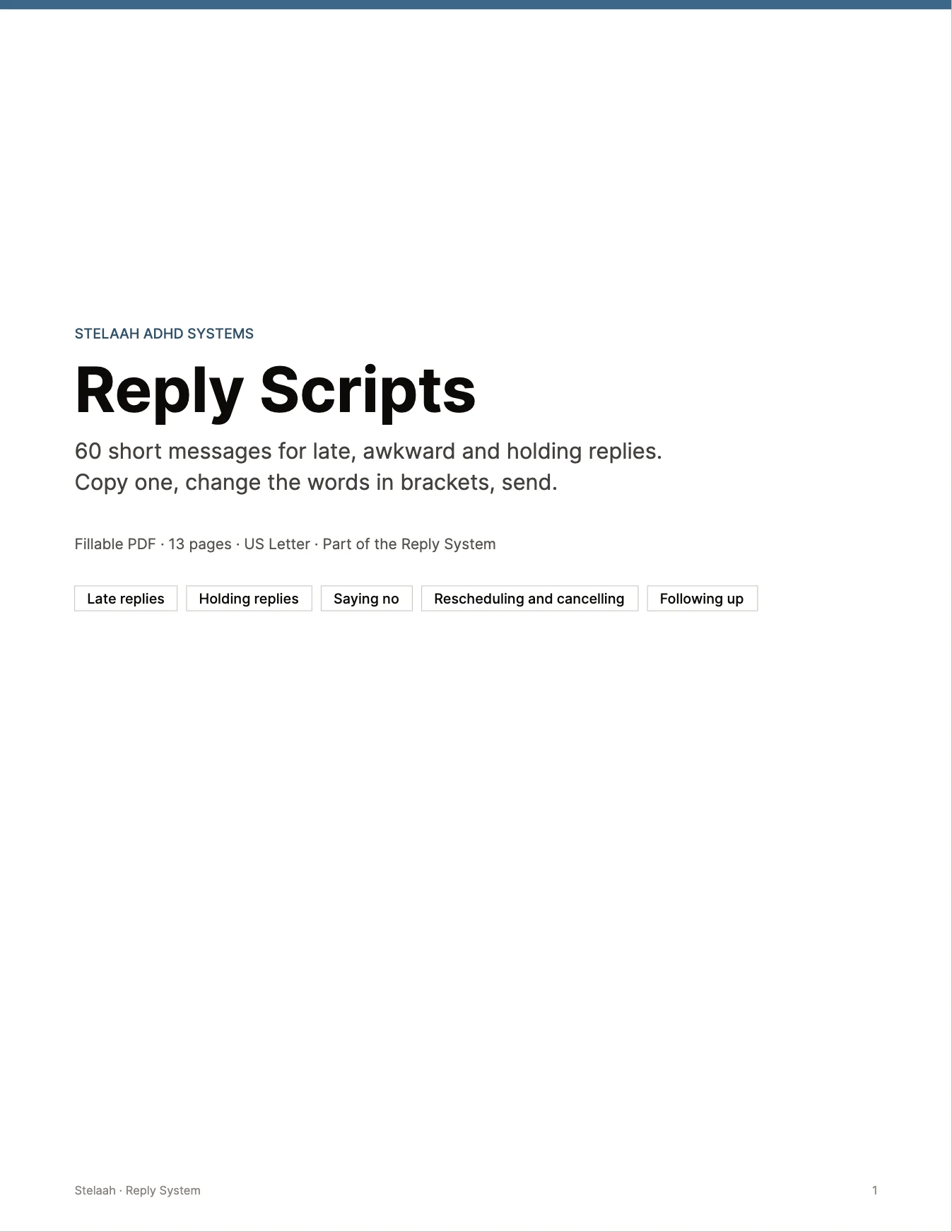 Cover of the Stelaah Reply System