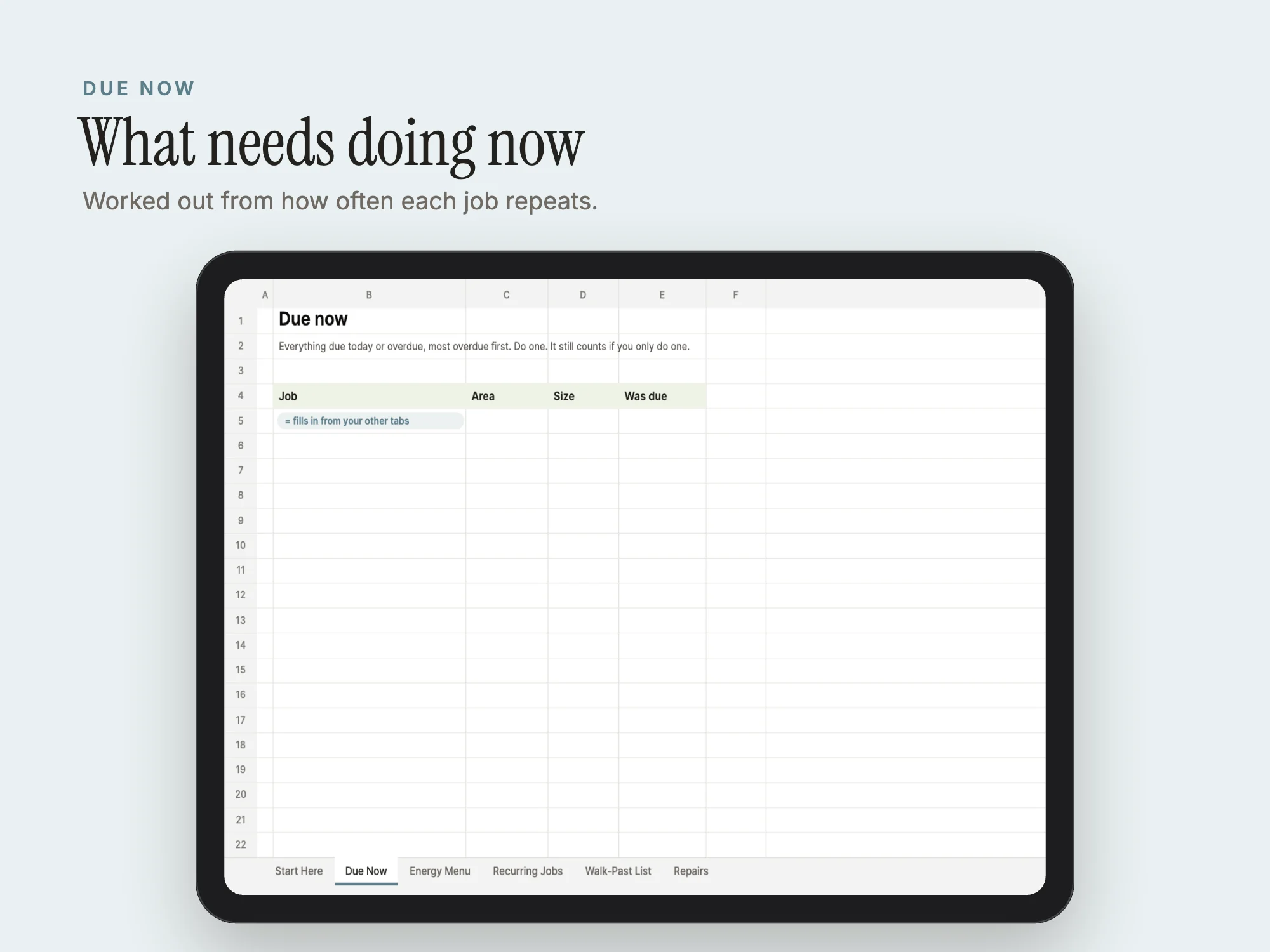 Stelaah ADHD Home Maintenance System: Due Now