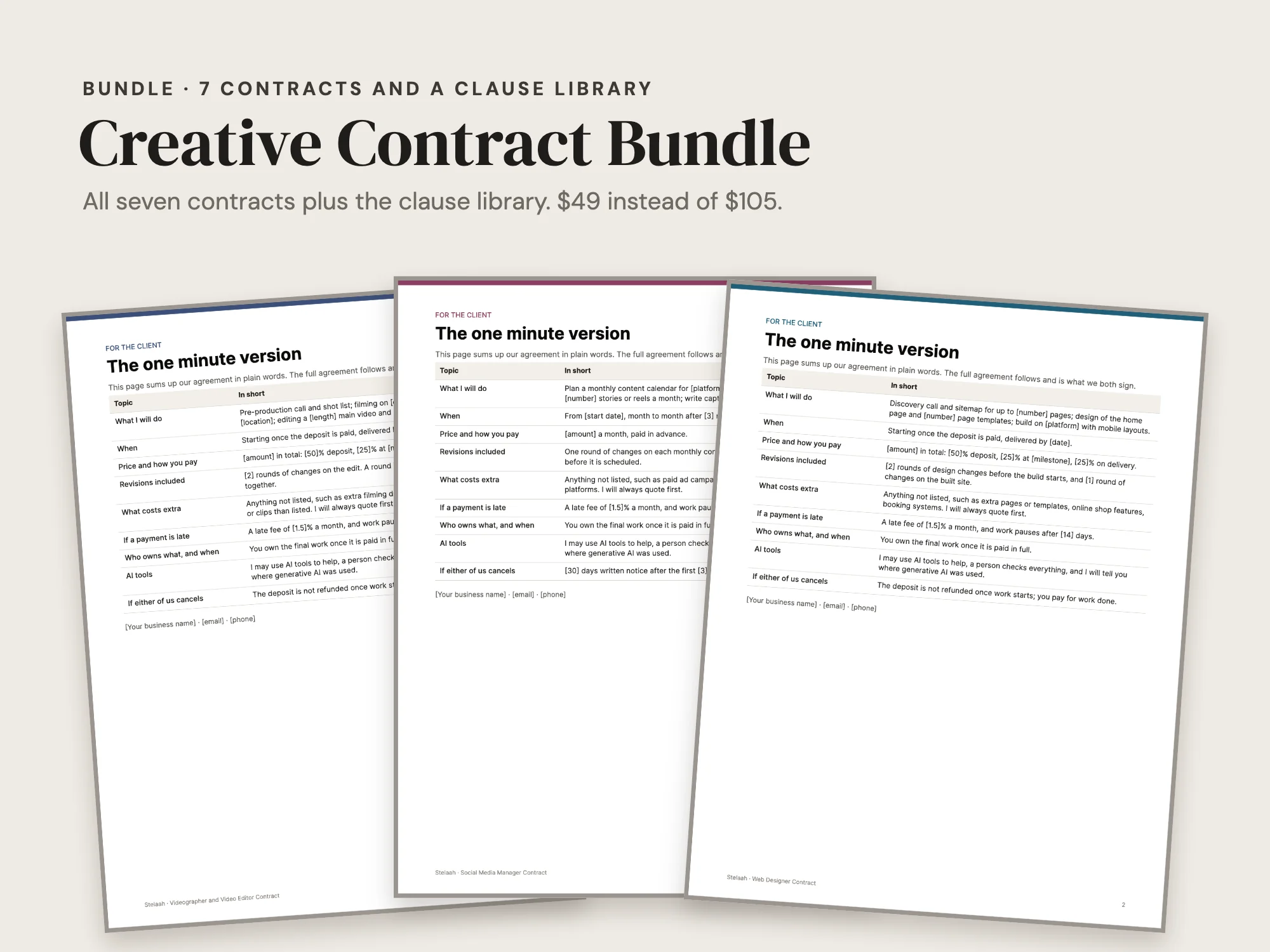 Cover of the Creative Contract Bundle