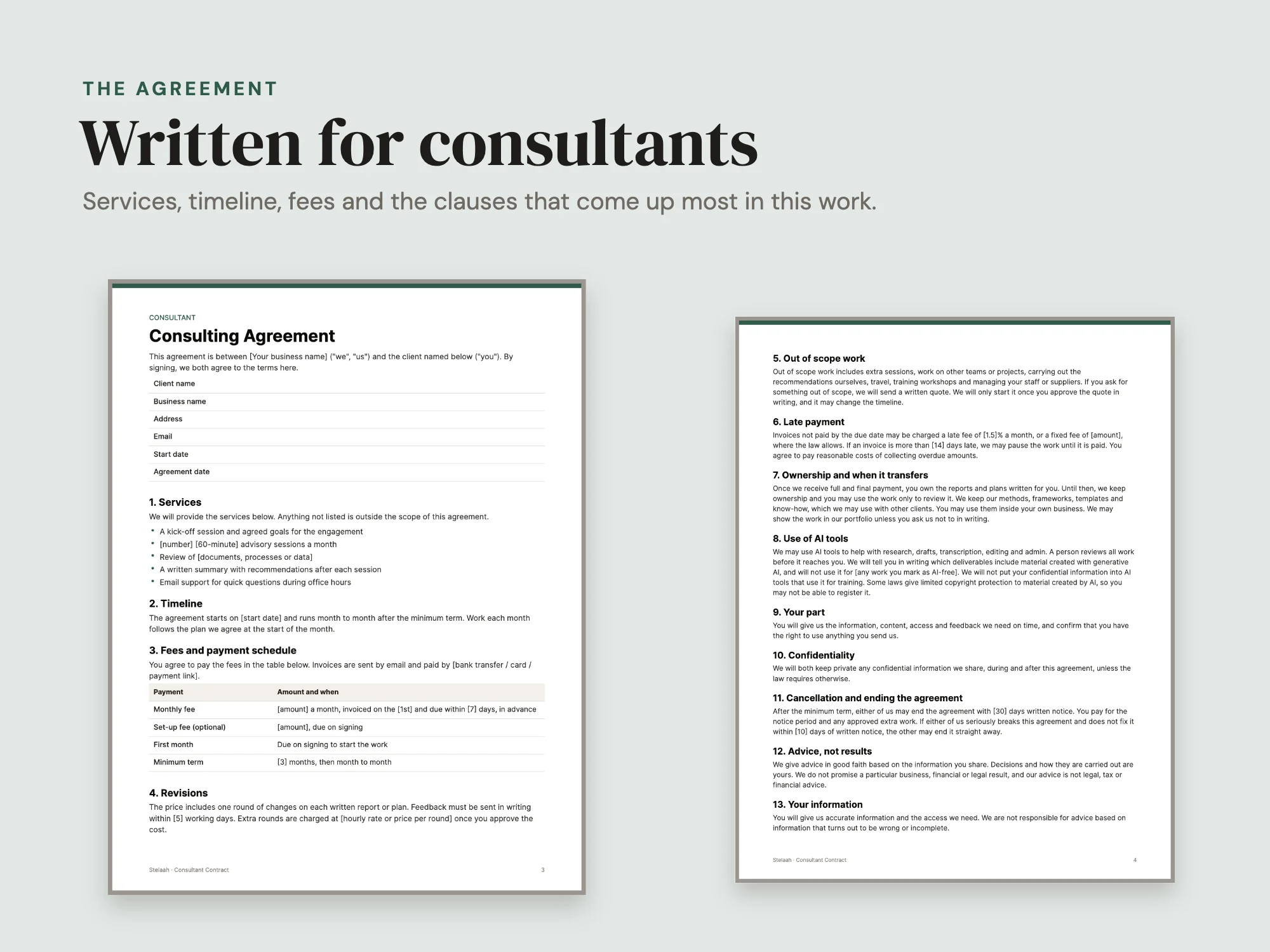 Consultant Contract: The agreement