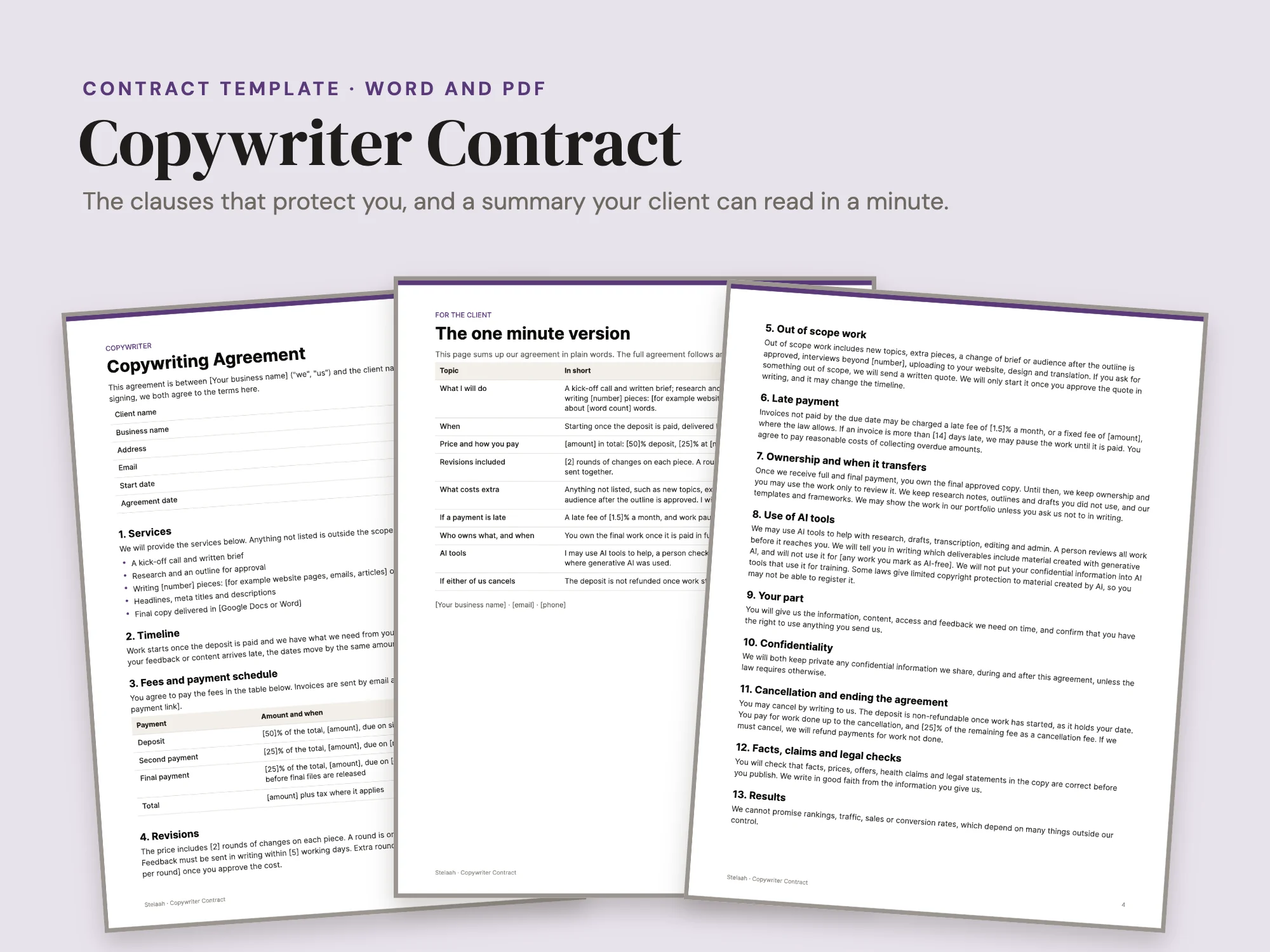 Cover of the Copywriter Contract