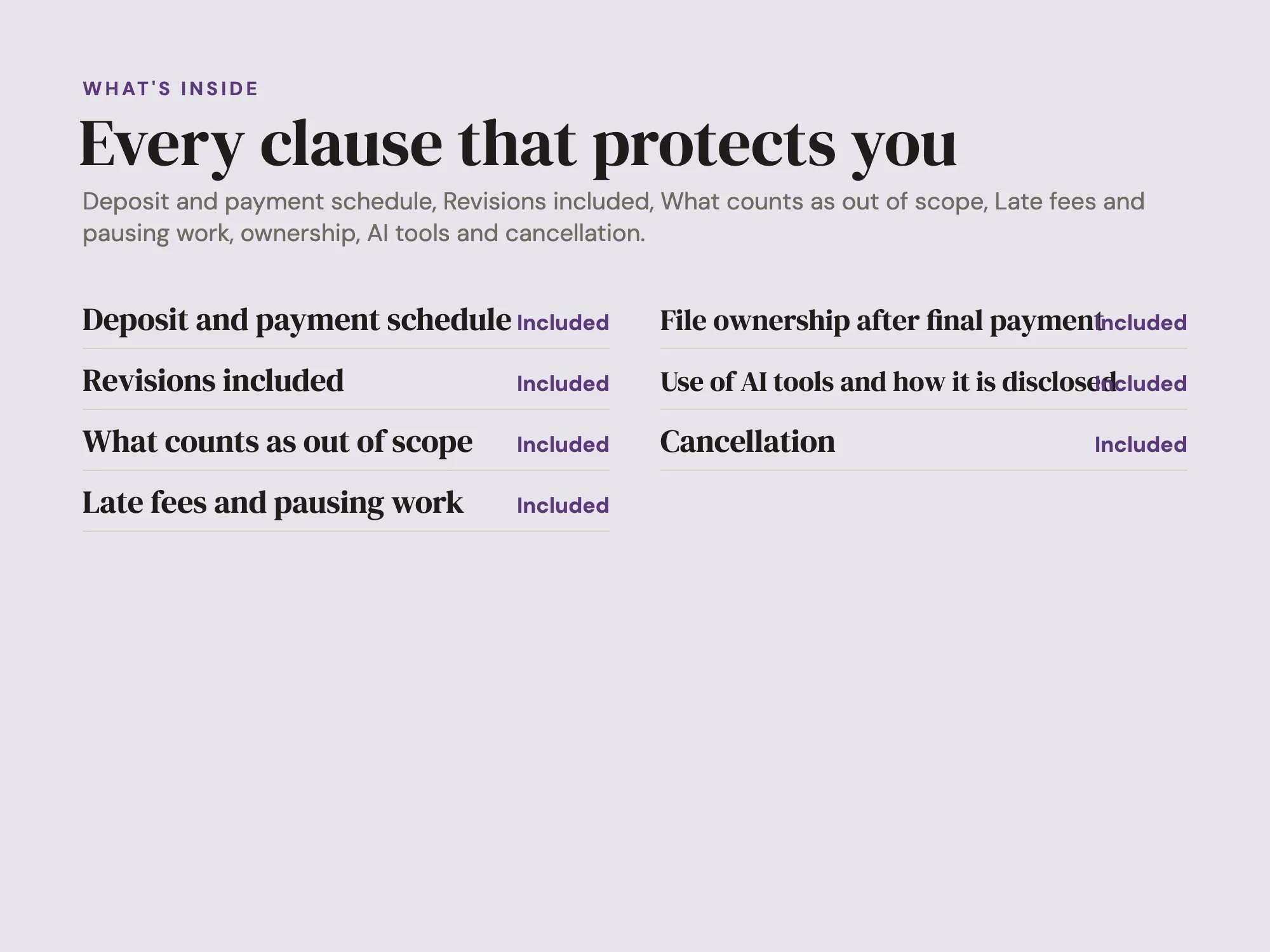 Copywriter Contract: What's inside
