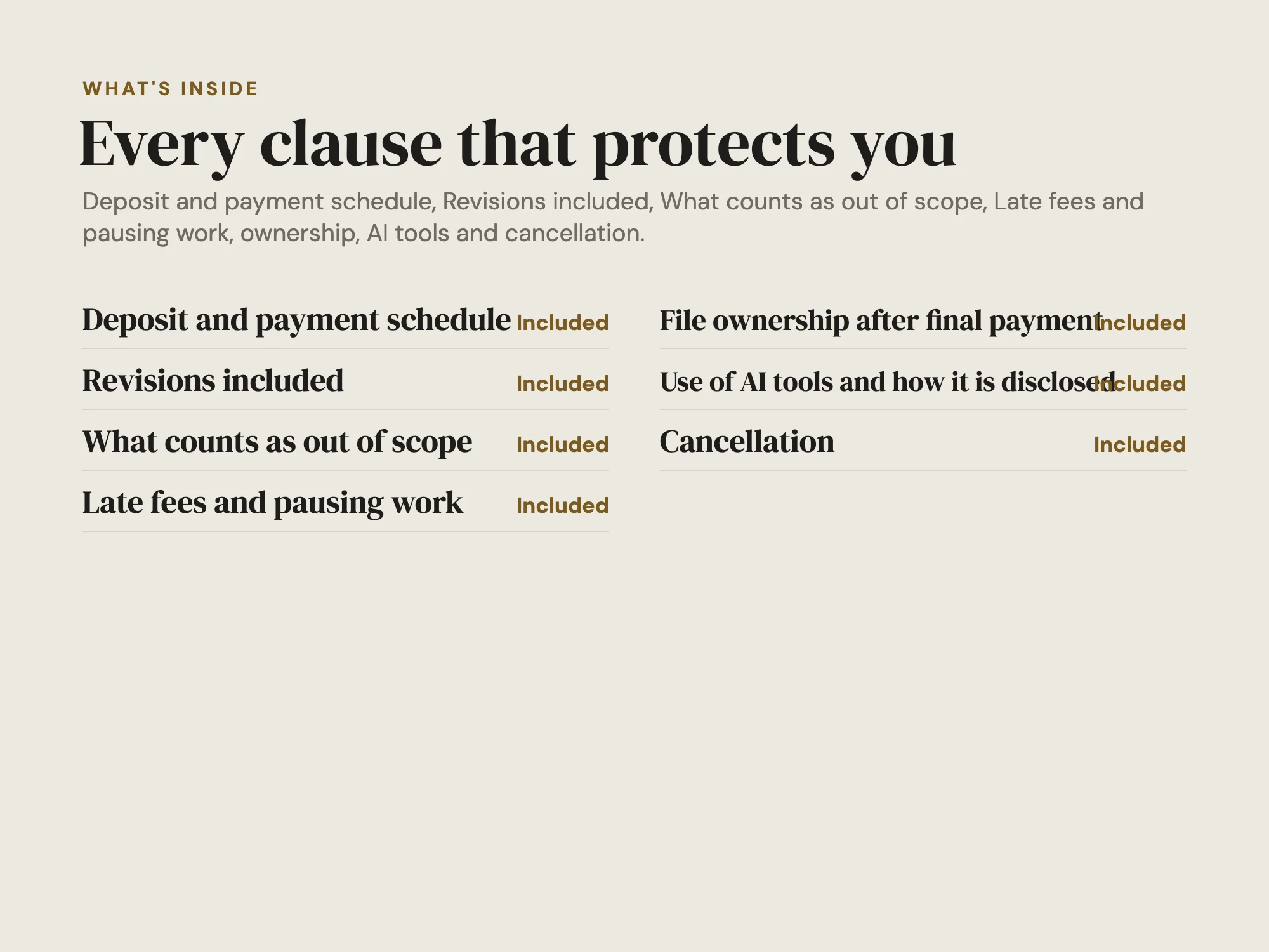 Graphic and Brand Designer Contract: What's inside