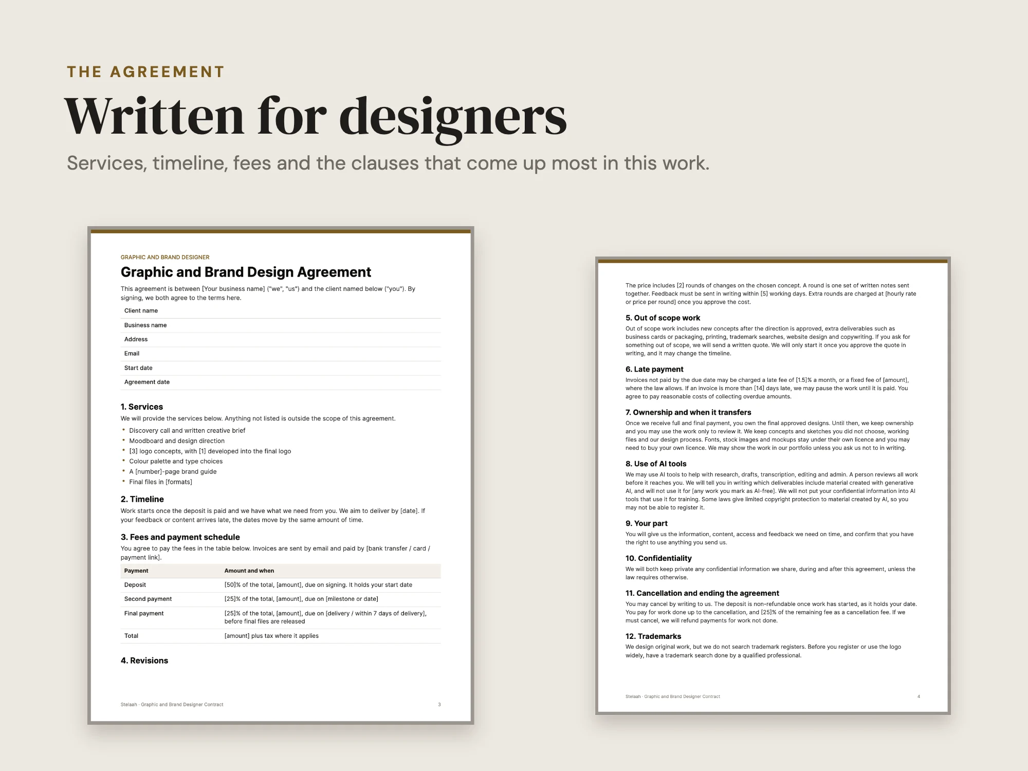 Graphic and Brand Designer Contract: The agreement