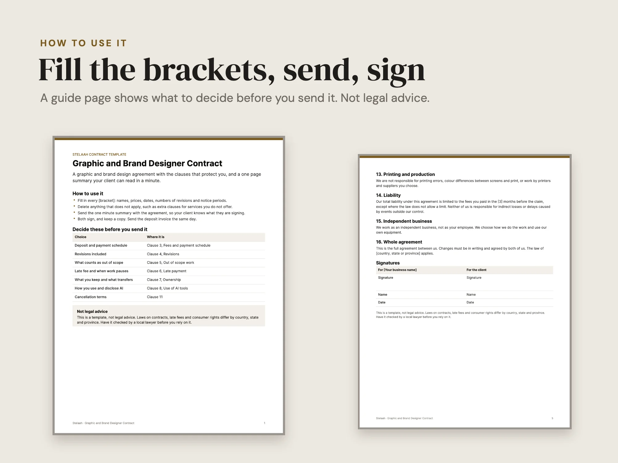 Graphic and Brand Designer Contract: How to use it