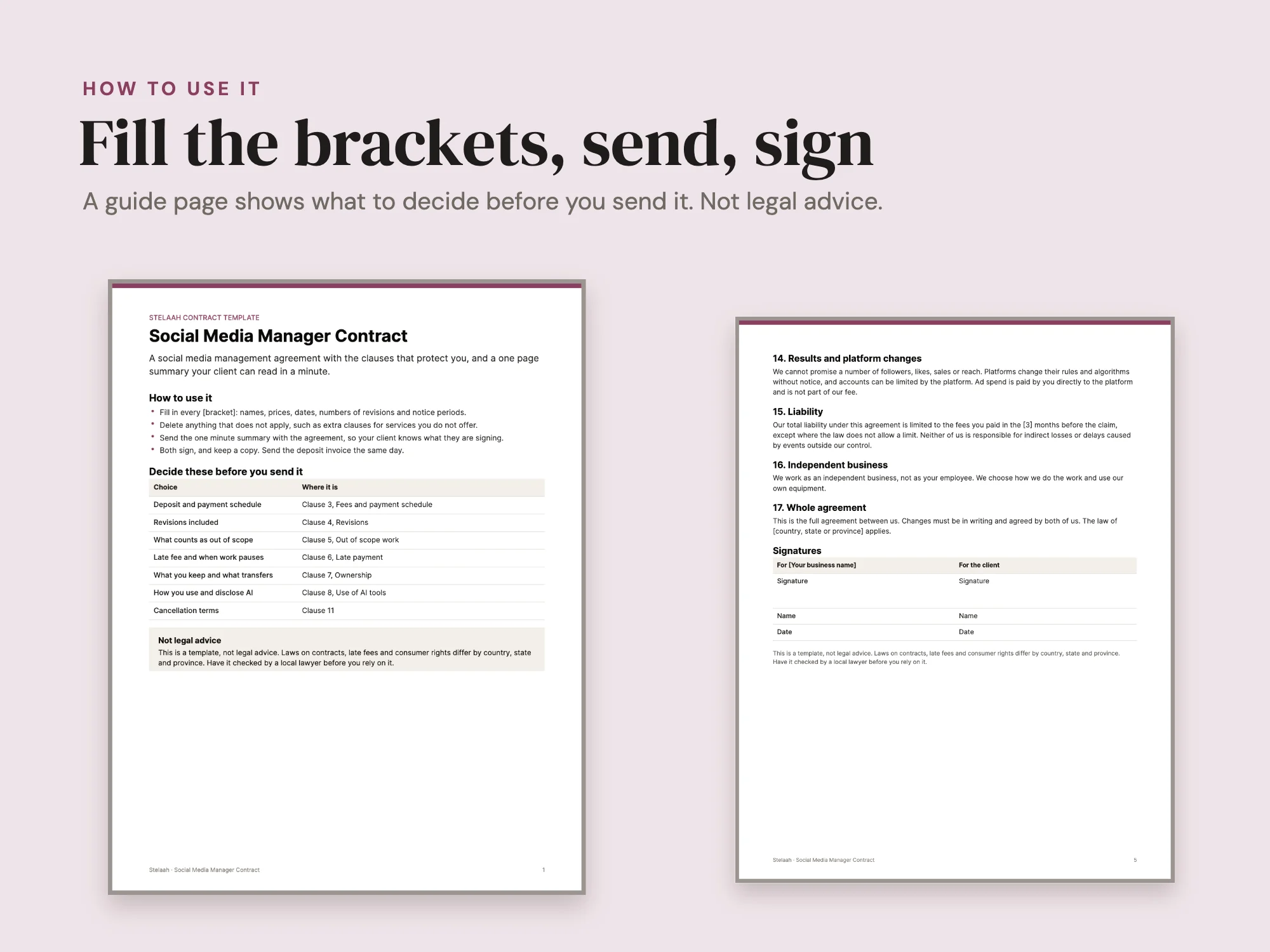 Social Media Manager Contract: How to use it