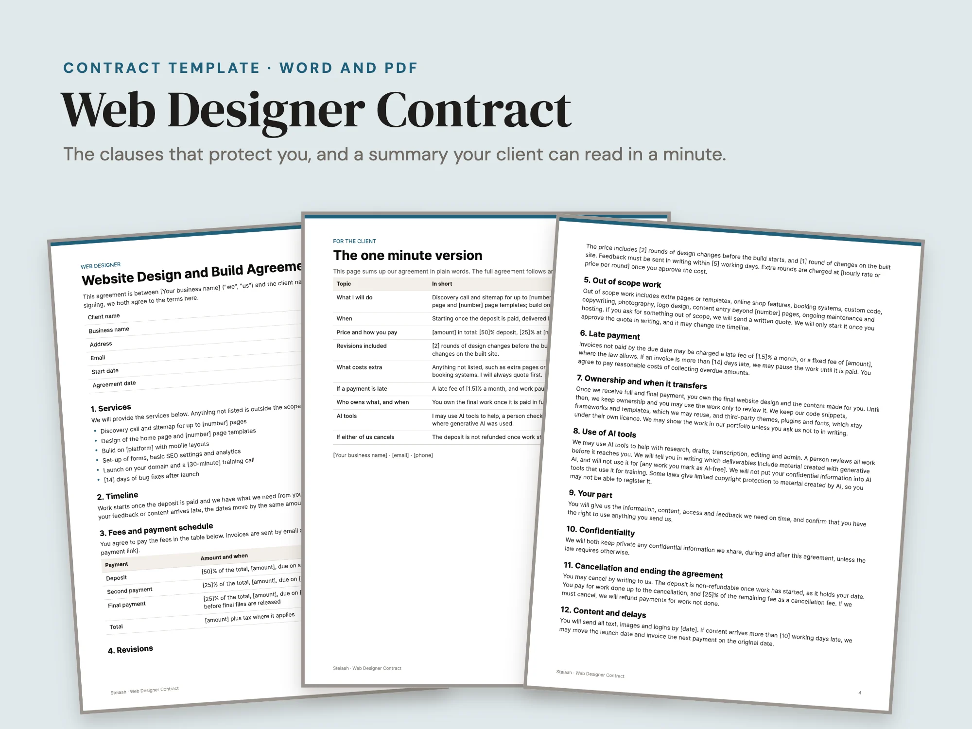 Cover of the Web Designer Contract