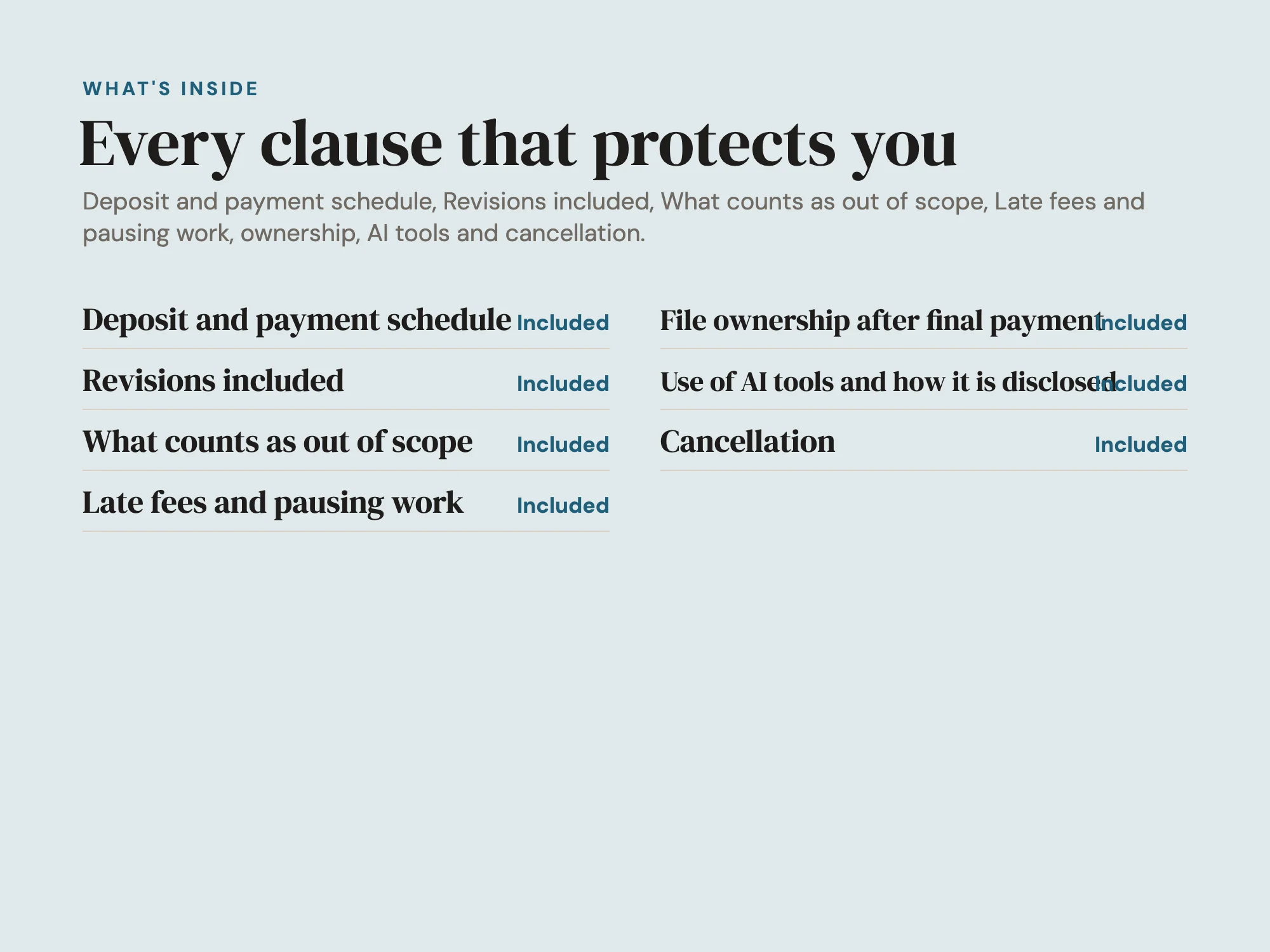 Web Designer Contract: What's inside