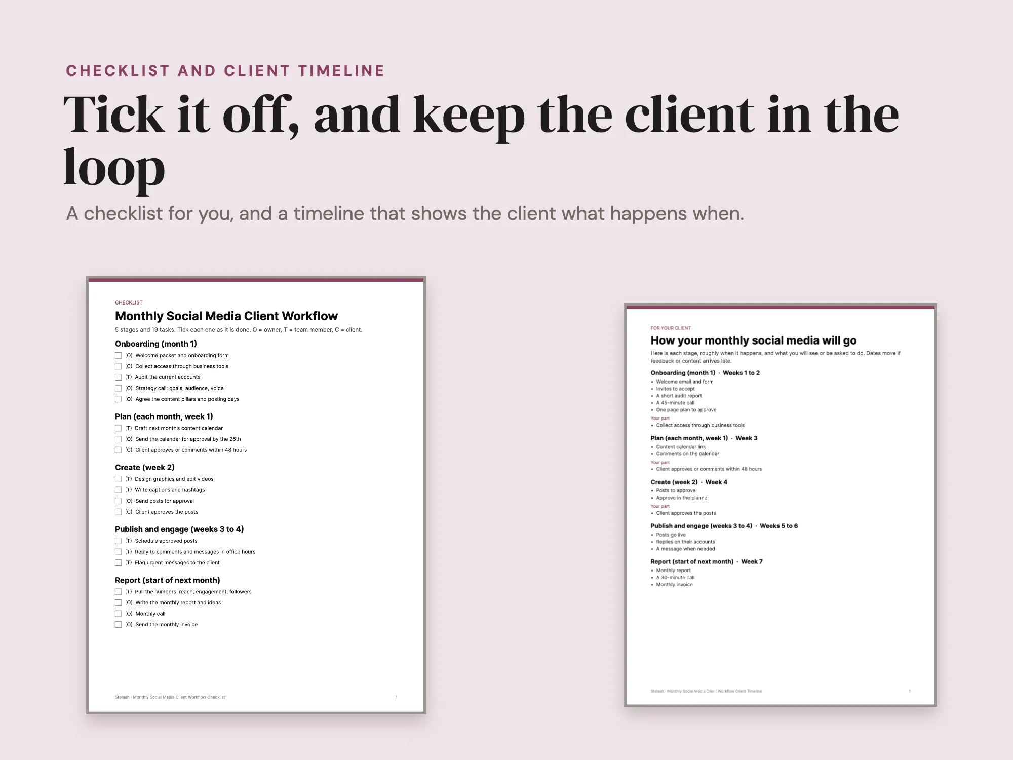 Monthly Social Media Client Workflow: Checklist and client timeline
