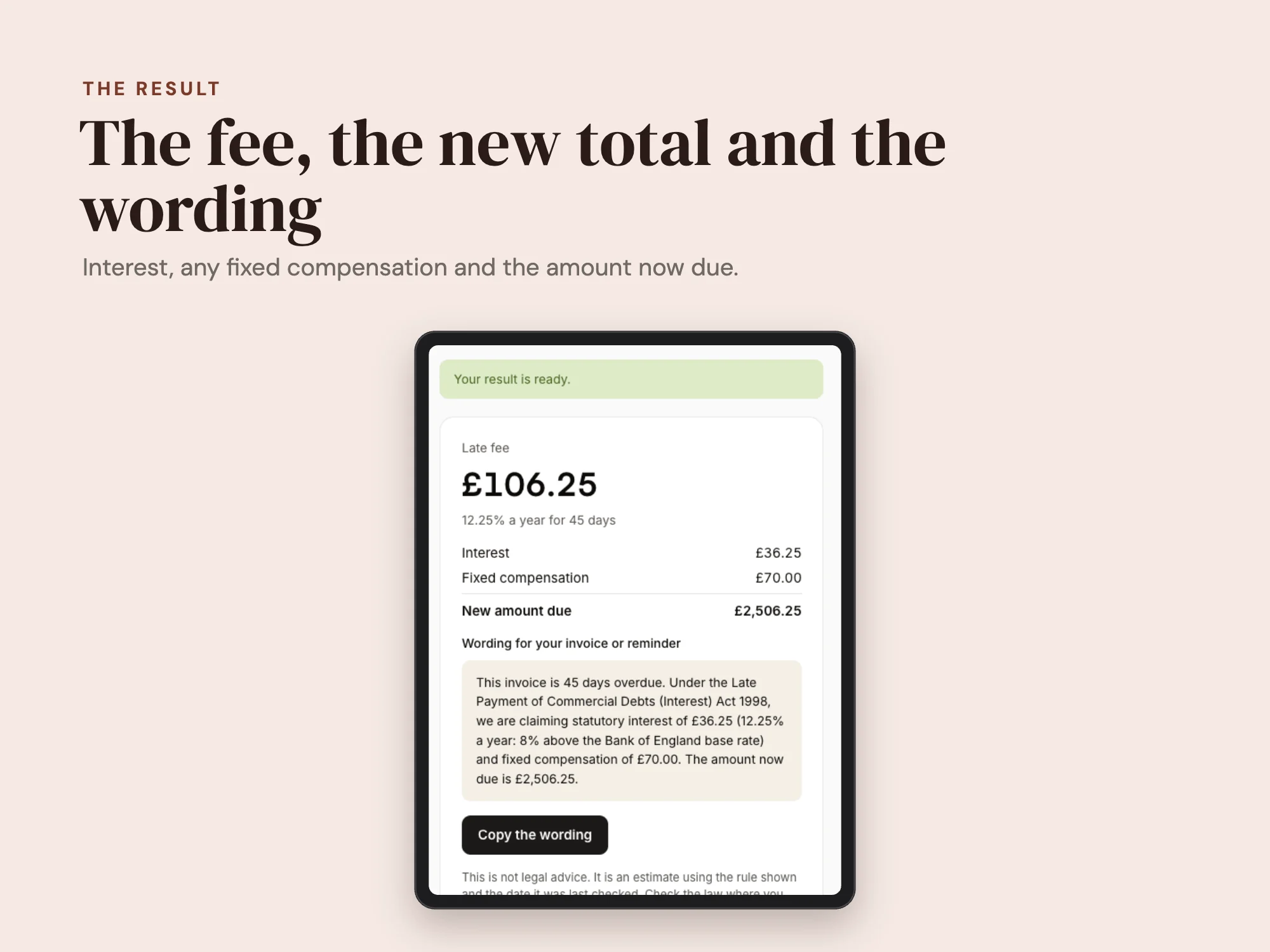 Late Fee Calculator: Result