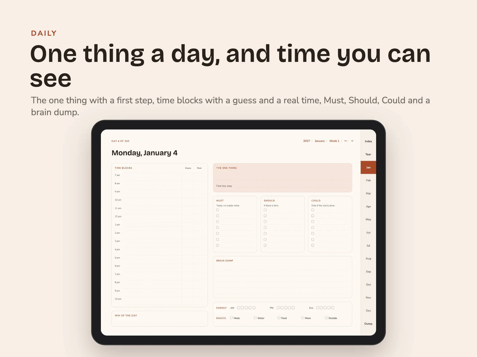 Free 2027 ADHD Digital Planner: Daily