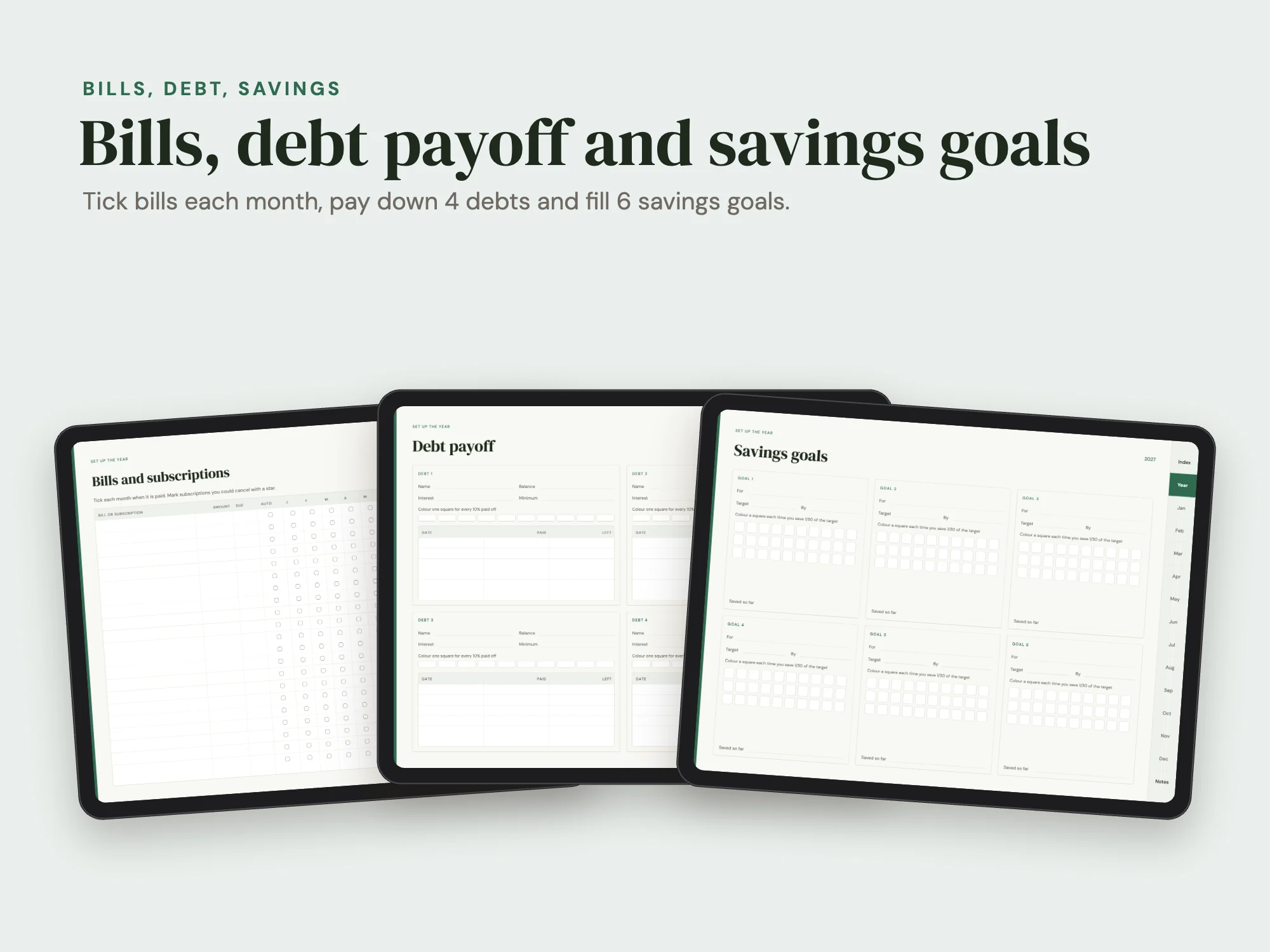 Free 2027 Digital Budget Planner: Bills, debt, savings