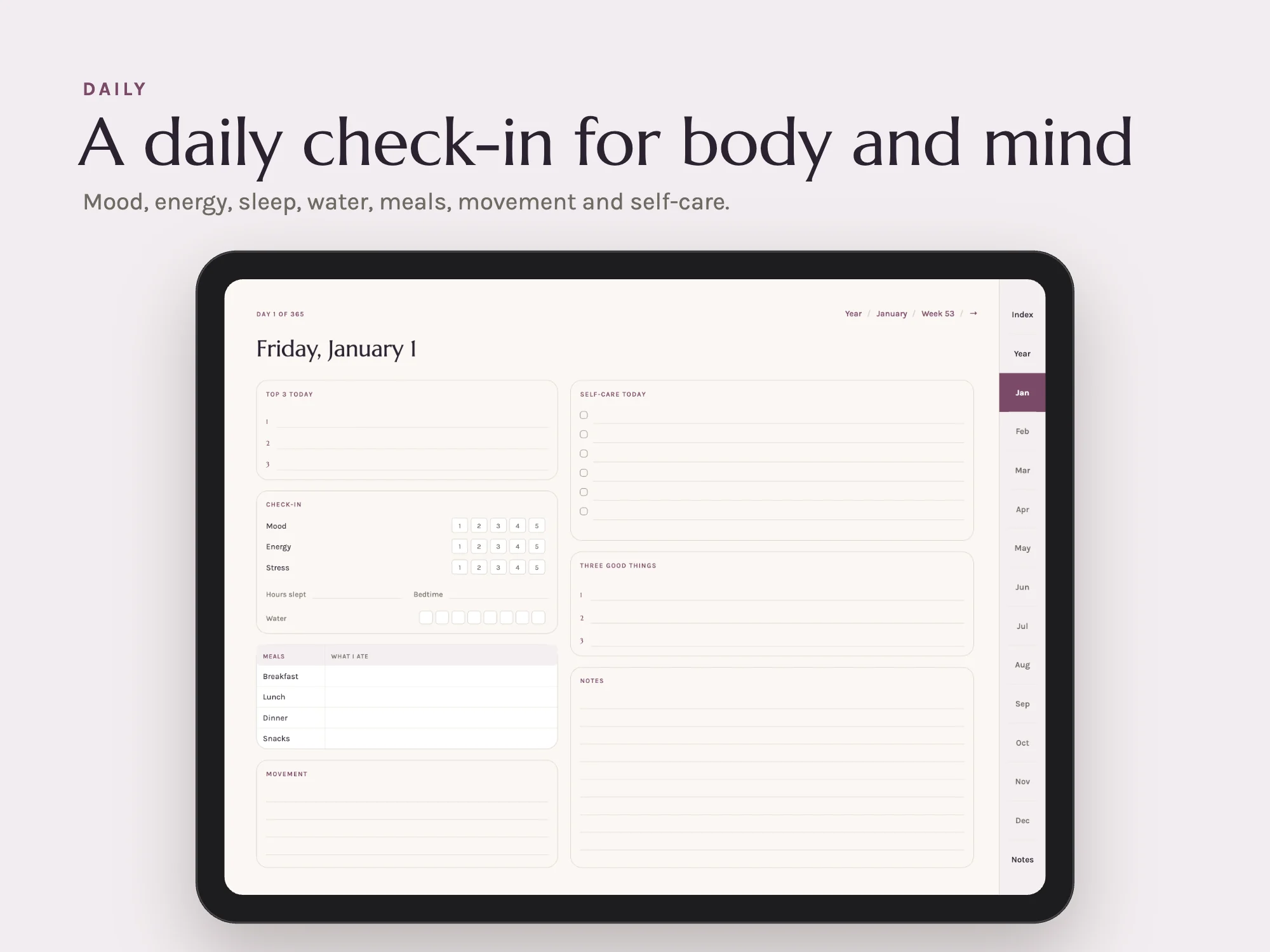Free 2027 Wellness and Habit Planner: Daily