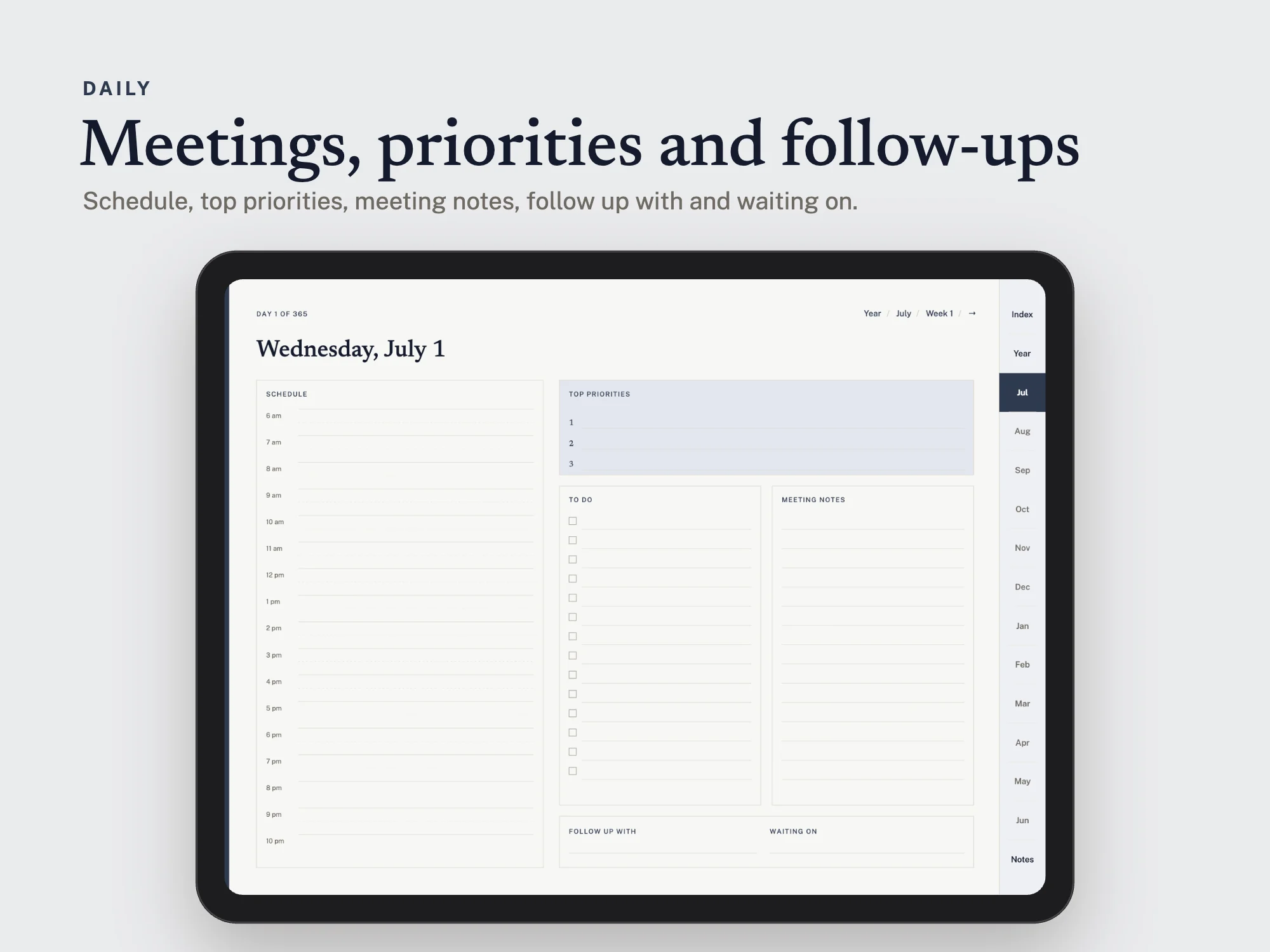 Free 2026 to 2027 Executive Business Digital Planner: Daily