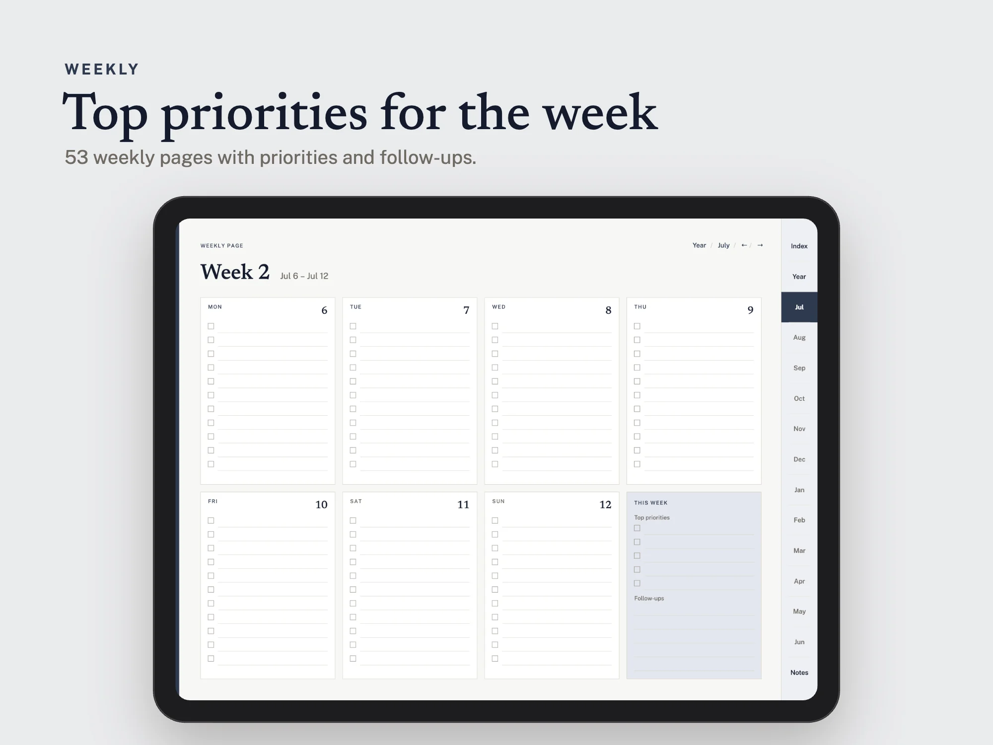 Free 2026 to 2027 Executive Business Digital Planner: Weekly