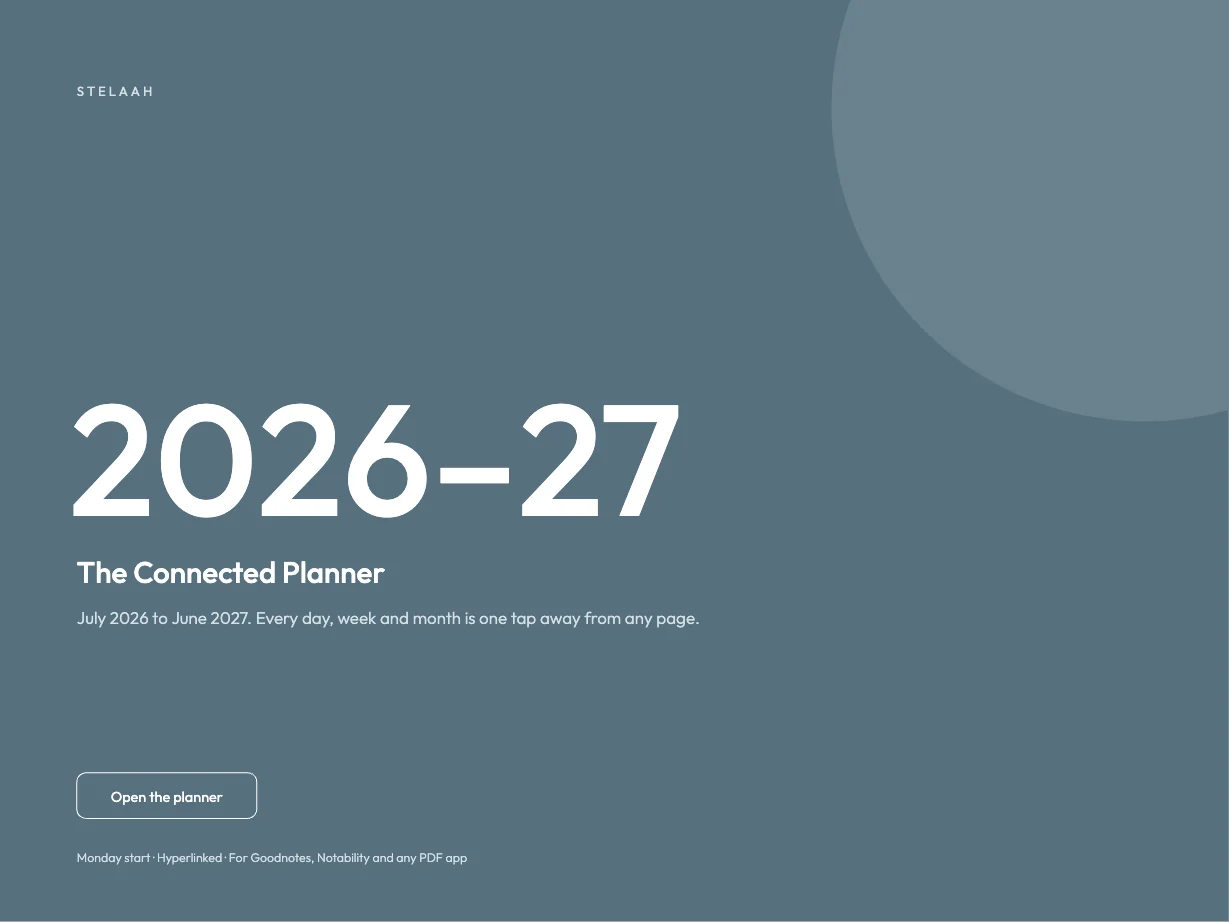 Cover of the Free 2026 to 2027 Midyear Hyperlinked Digital Planner