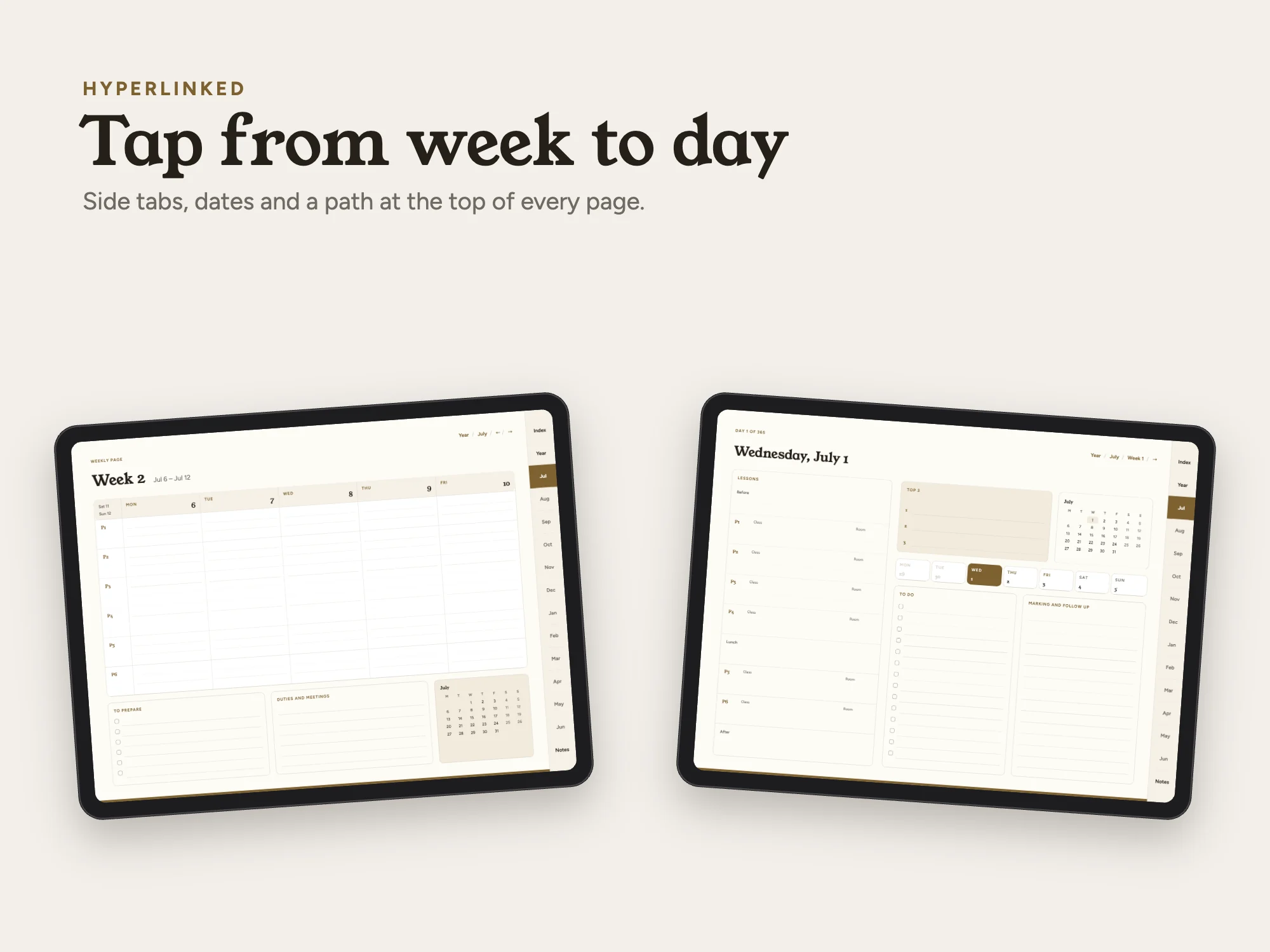 Free 2026 to 2027 Midyear Teacher Digital Planner: Linked