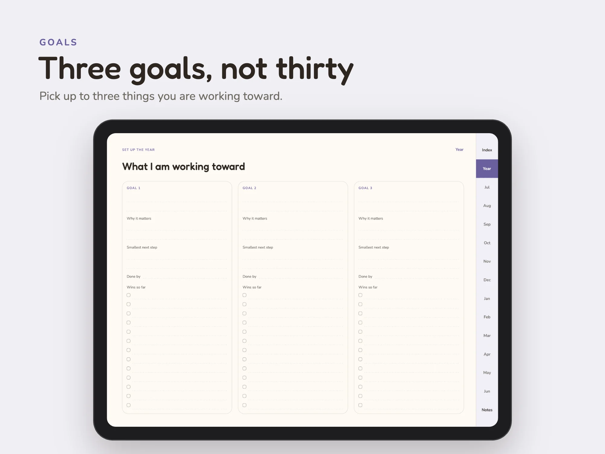 Free 2026 to 2027 Midyear ADHD Digital Planner: Goals