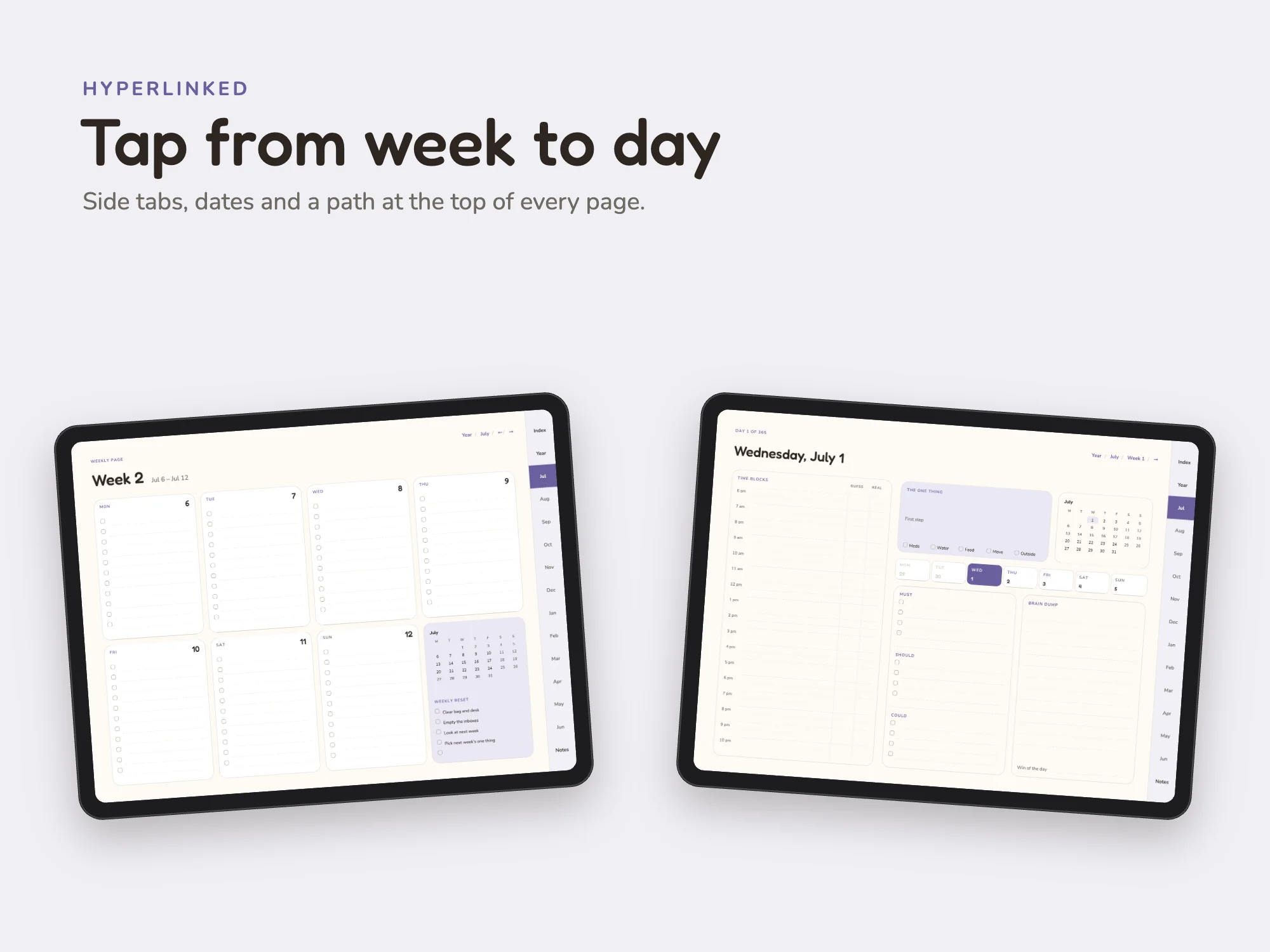 Free 2026 to 2027 Midyear ADHD Digital Planner: Linked