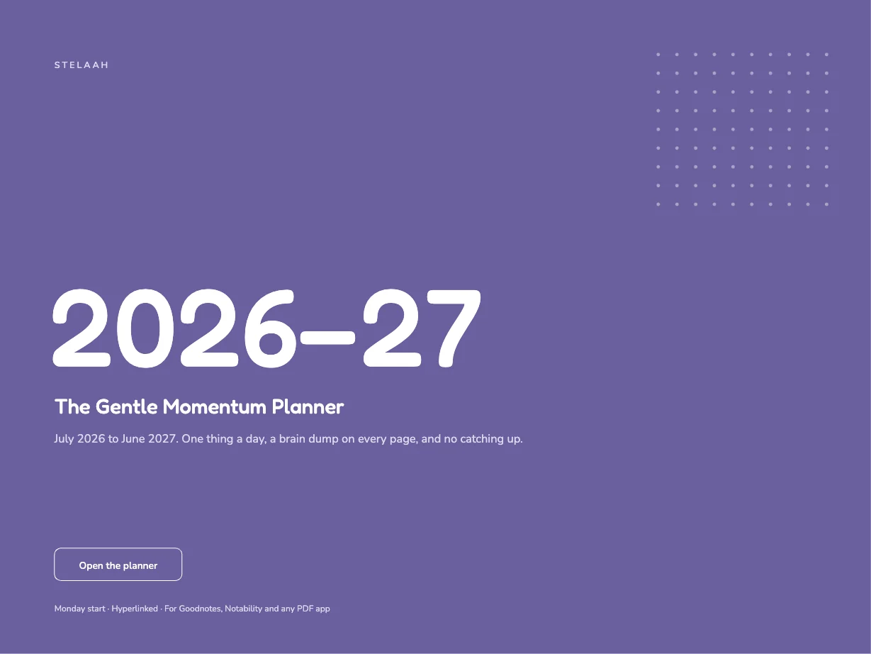 Cover of the Free 2026 to 2027 Midyear ADHD Digital Planner