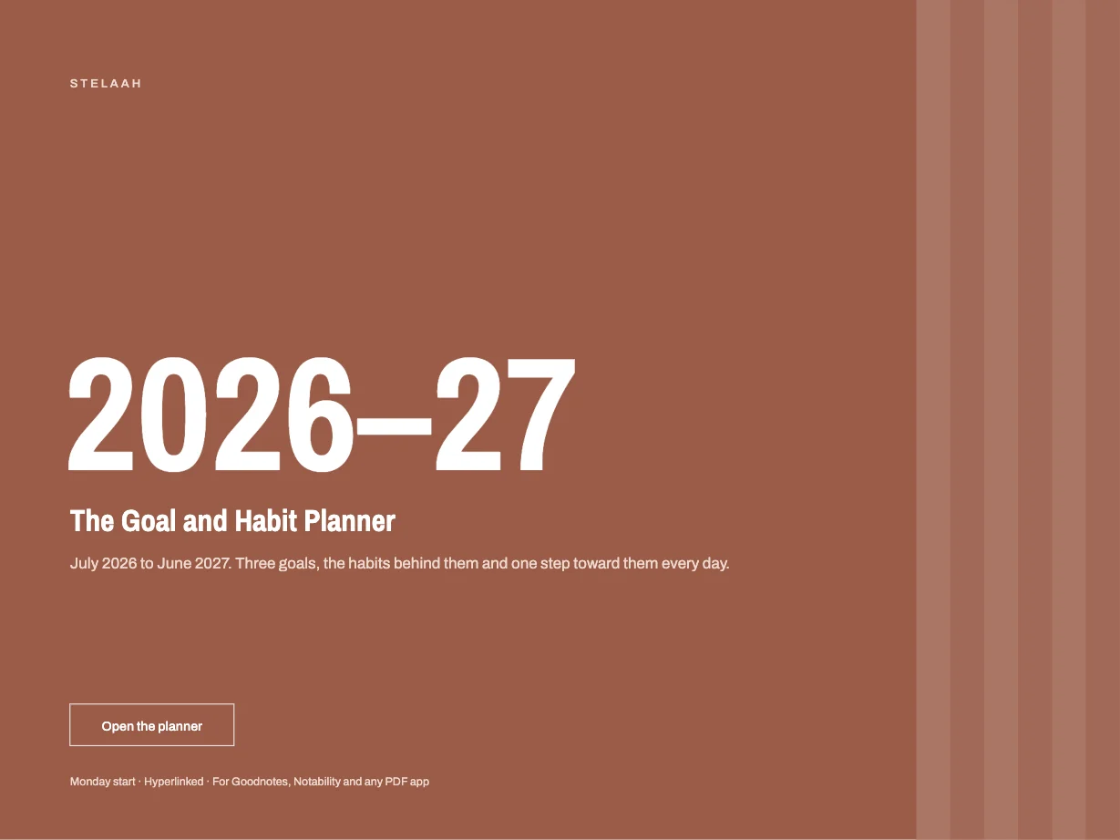 Cover of the Free 2026 to 2027 Midyear Goal and Habit Digital Planner