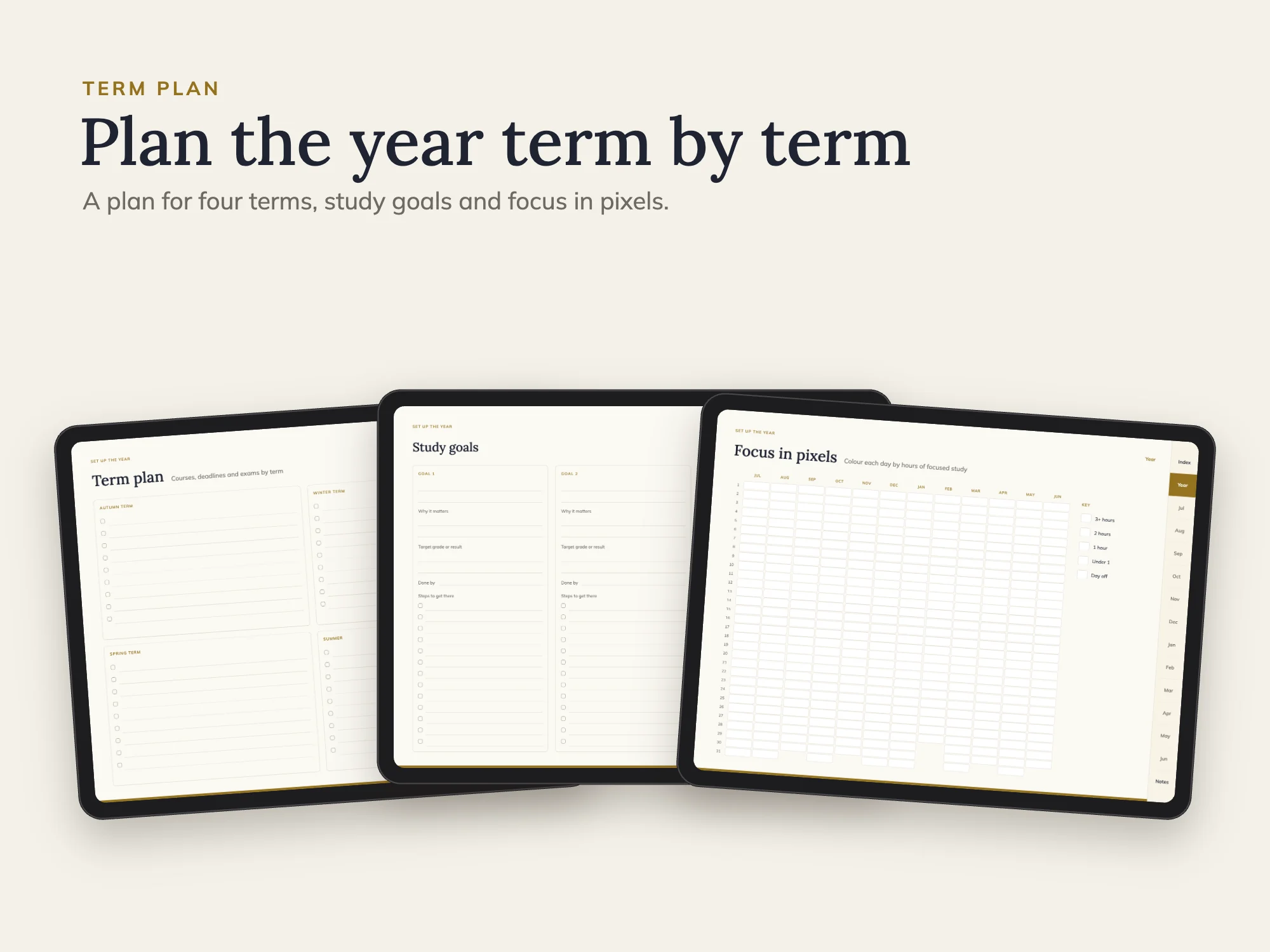 Free 2026 to 2027 Midyear Student Digital Planner: Term plan