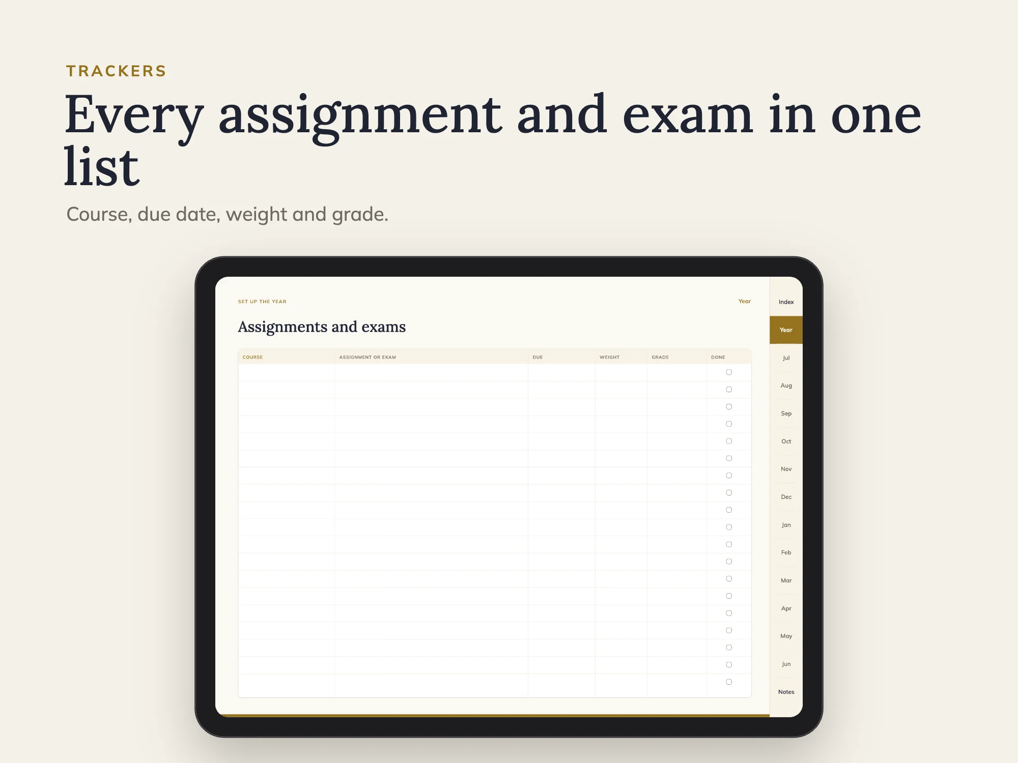 Free 2026 to 2027 Midyear Student Digital Planner: Trackers
