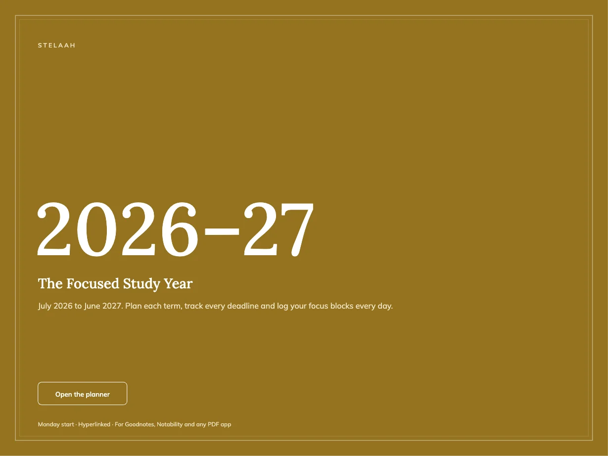 Cover of the Free 2026 to 2027 Midyear Student Digital Planner