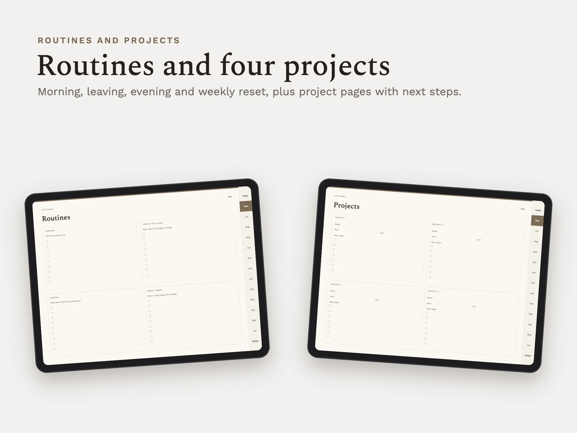 Free 2026 to 2027 Midyear All-in-One Life Planner: Routines and projects
