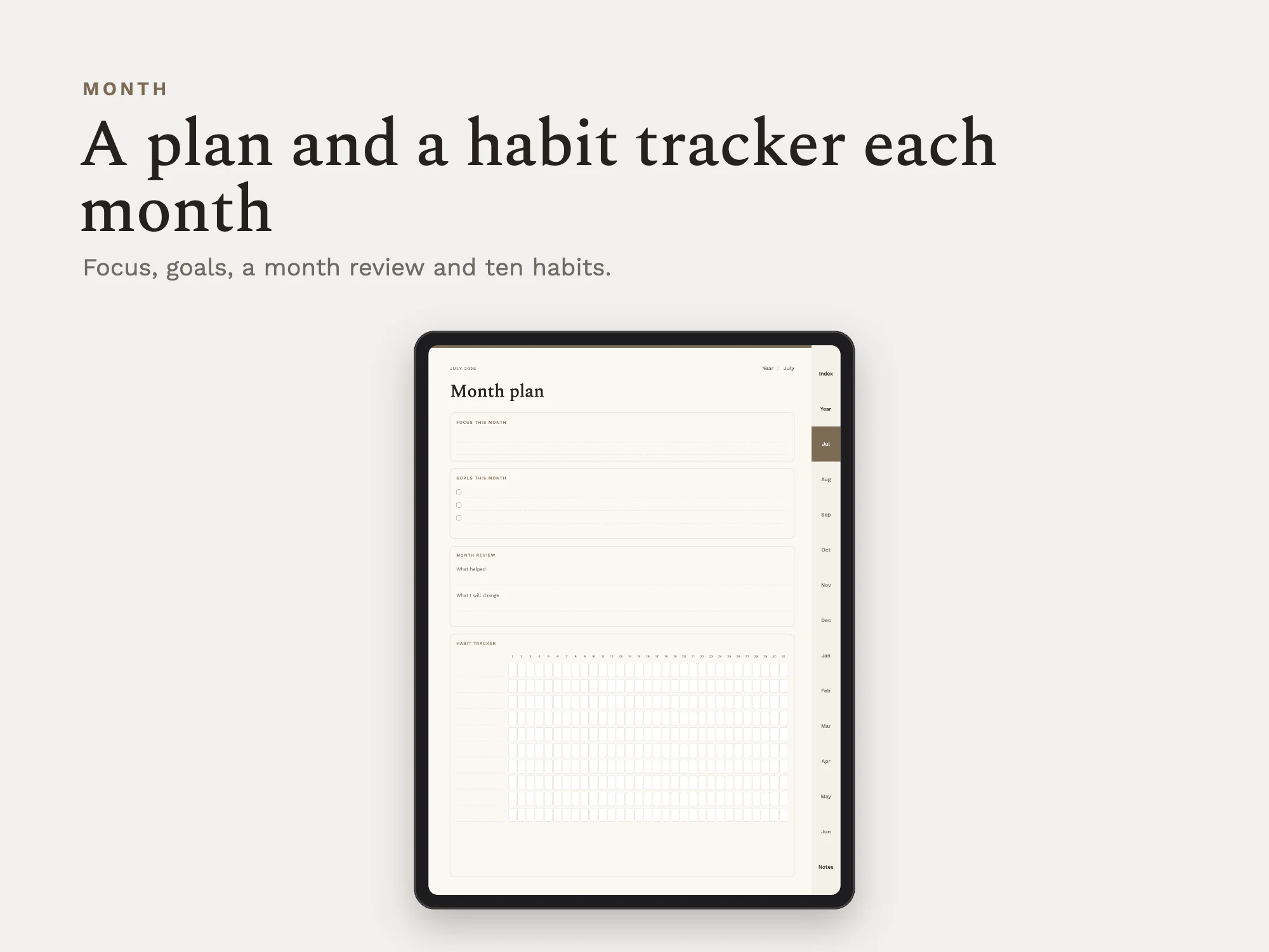 Free 2026 to 2027 Midyear All-in-One Life Planner: Month plan