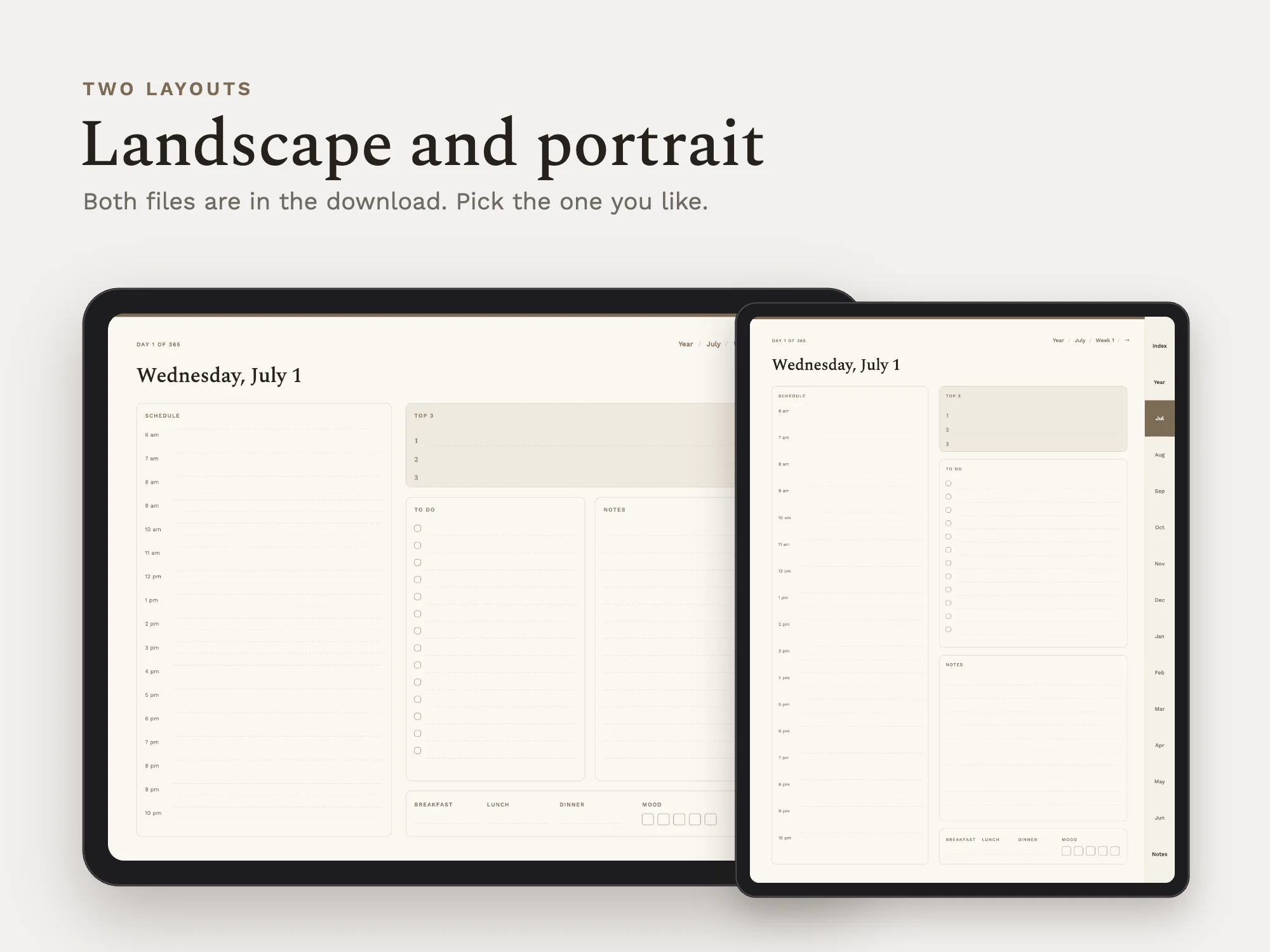 Free 2026 to 2027 Midyear All-in-One Life Planner: Two layouts