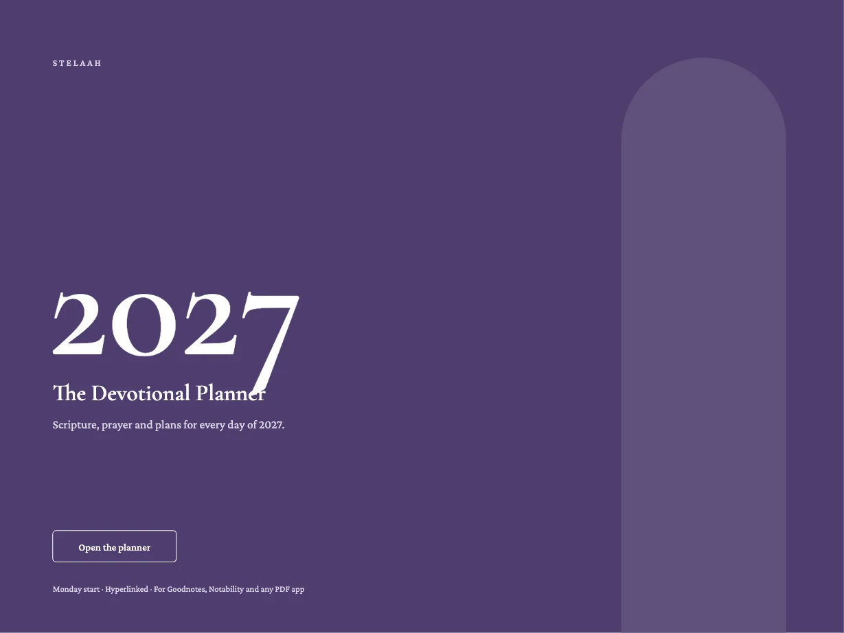 Cover of the Free 2027 Devotional Planner