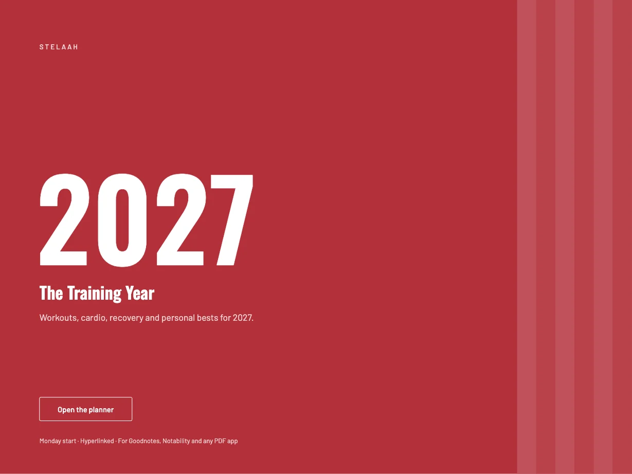 Cover of the Free 2027 Fitness and Training Planner