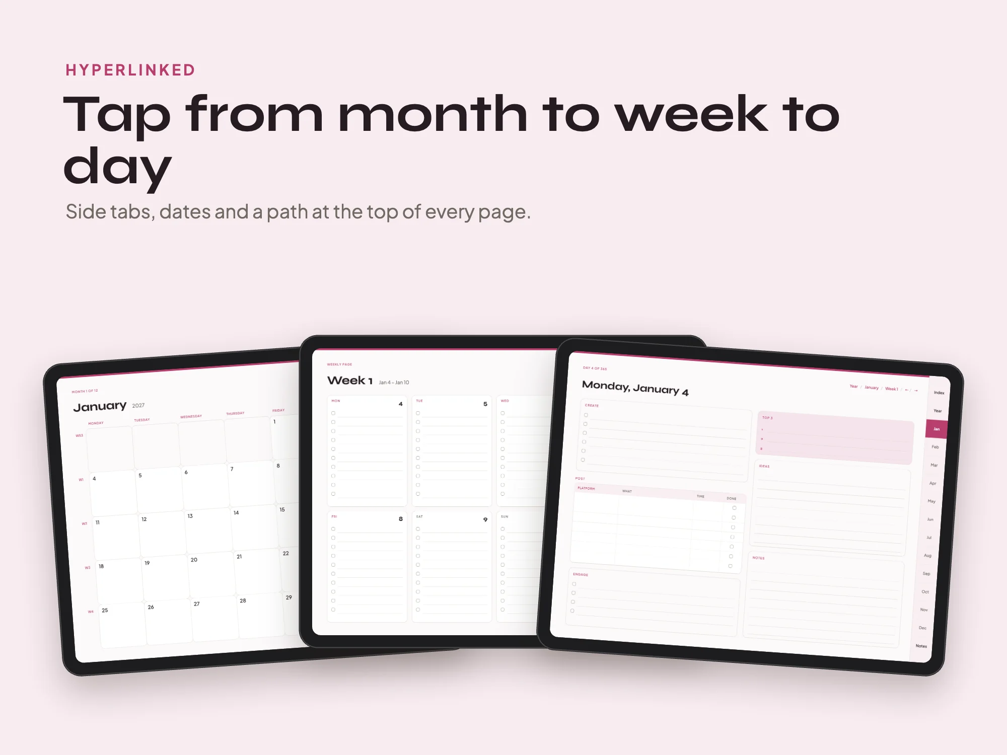 Free 2027 Content Creator Planner: Linked