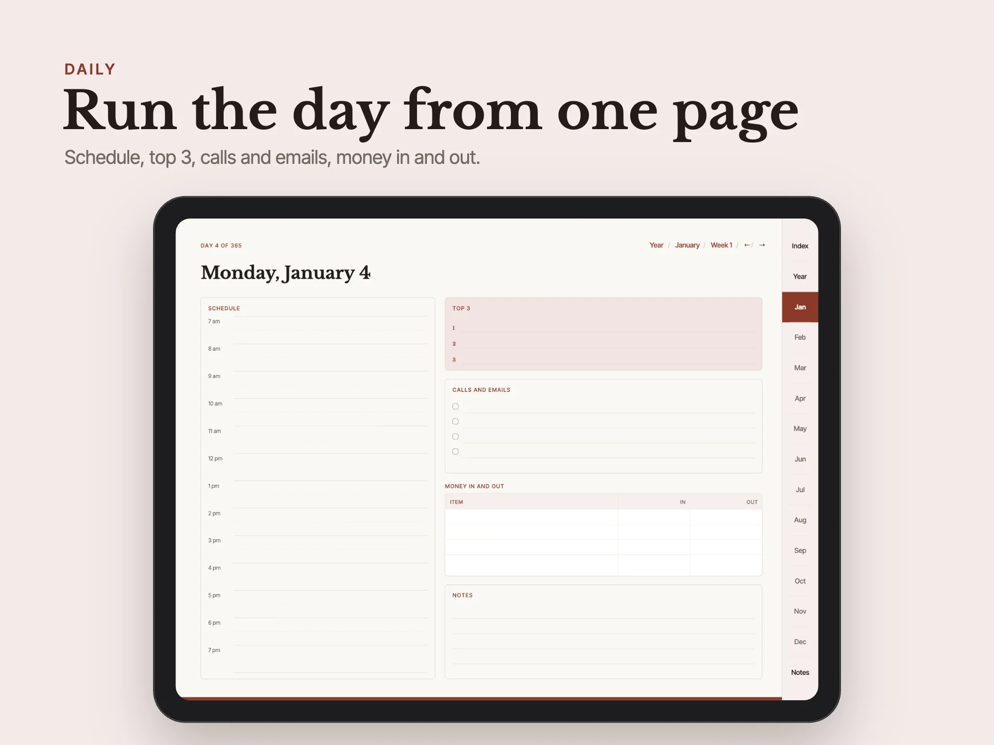 Free 2027 Small Business Planner: Daily
