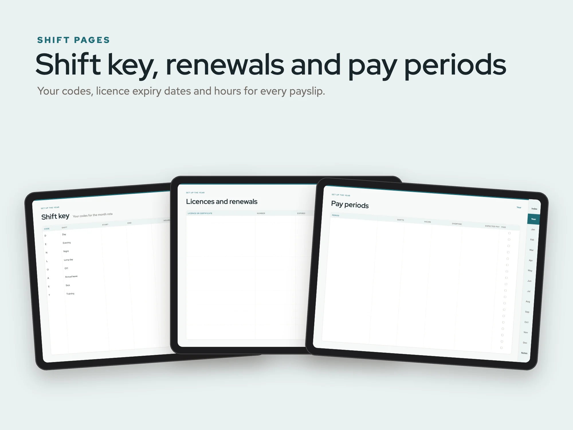 Free 2027 Nurse and Shift Worker Planner: Shift pages
