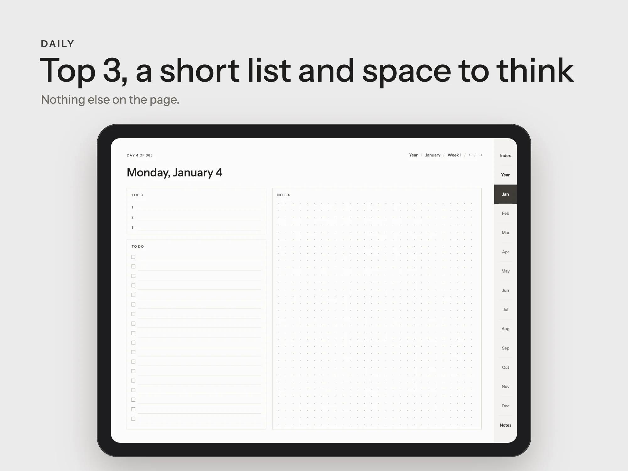 Free 2027 Minimal Digital Planner: Daily