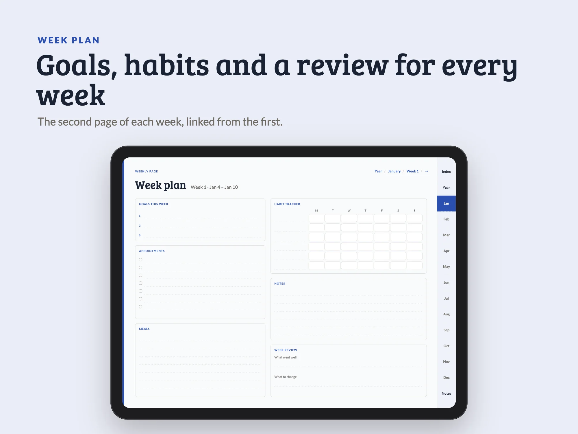 Free 2027 Weekly Planner: Week plan