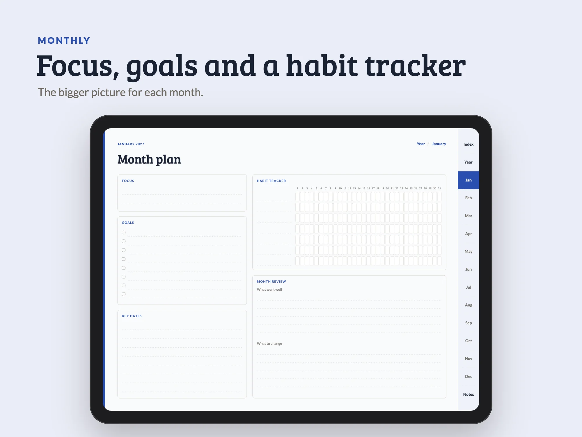 Free 2027 Weekly Planner: Monthly