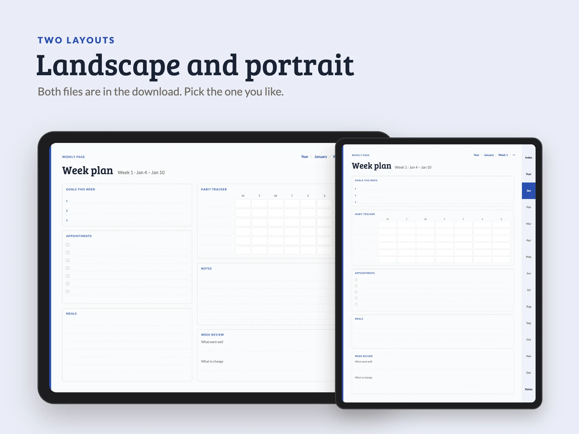 Free 2027 Weekly Planner: Two layouts