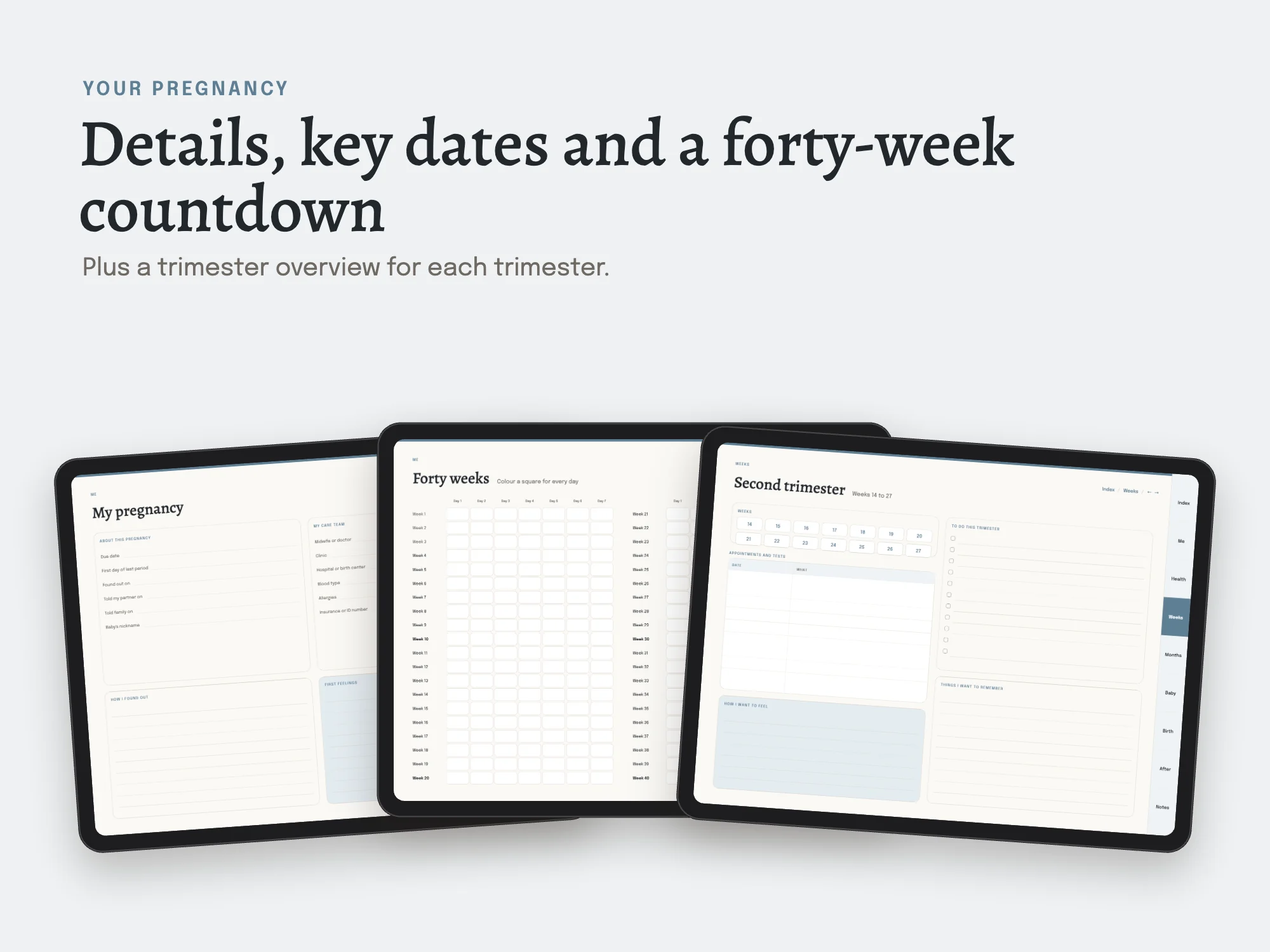Pregnancy Planner: Your details