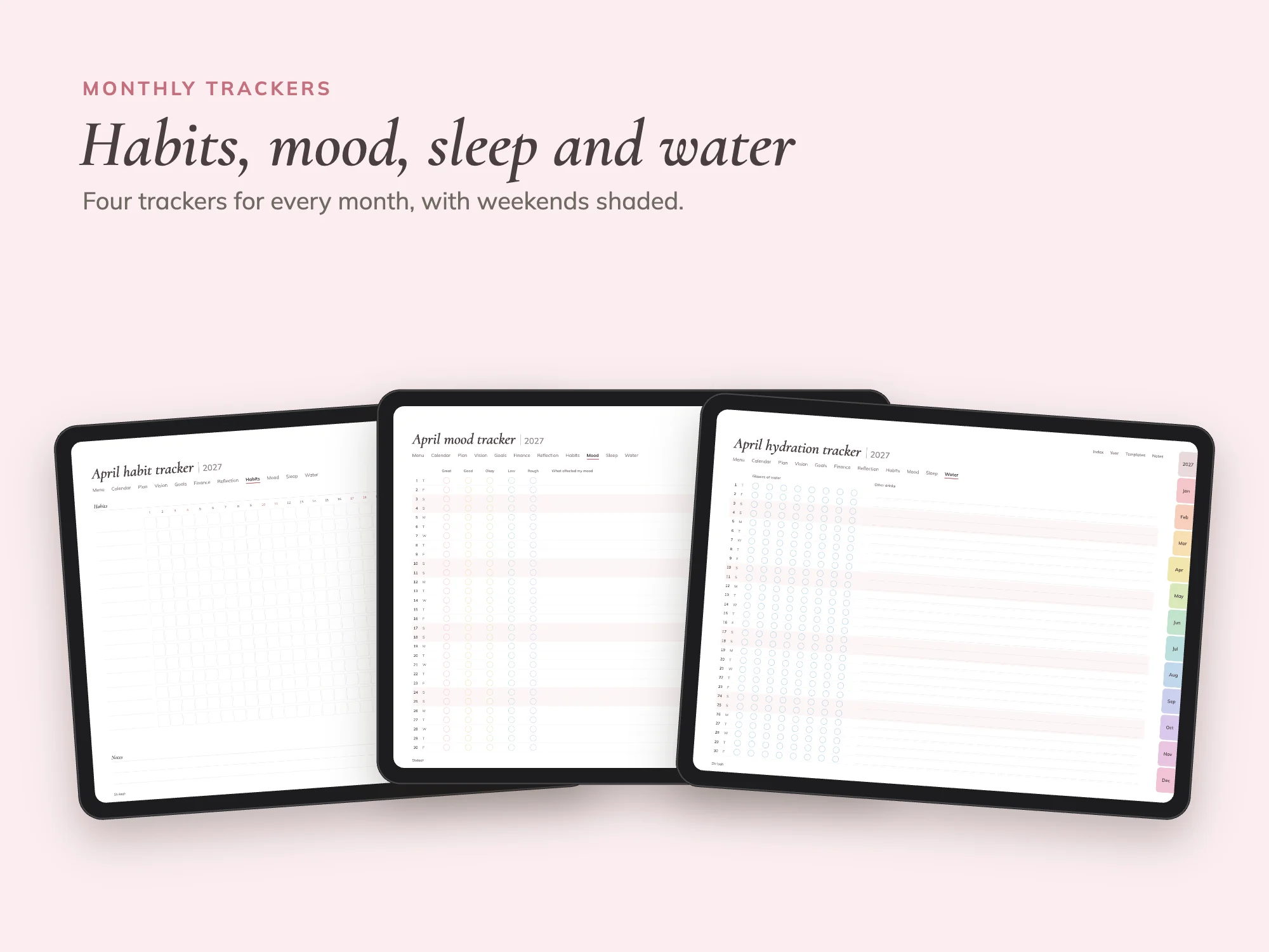 Free January to December 2027 Digital Planner: Trackers